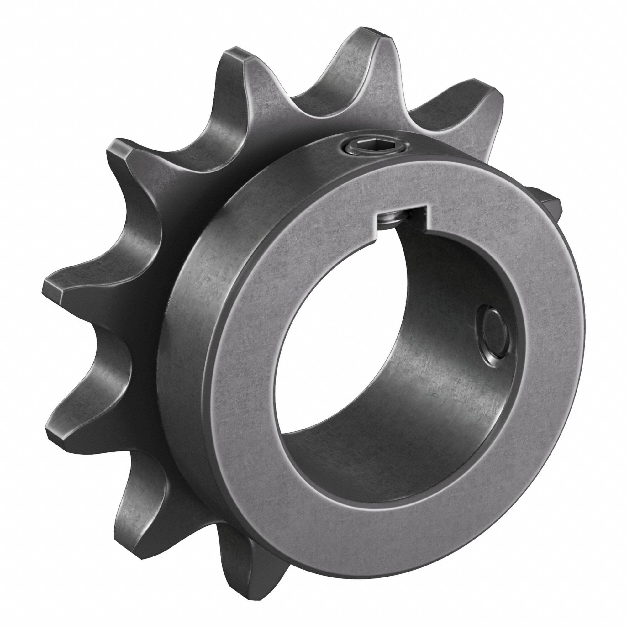 Single Strand Sprocket: 50, For 5/8 in Chain Pitch, 1 1/4 in Bore Dia, 12 Teeth, Steel