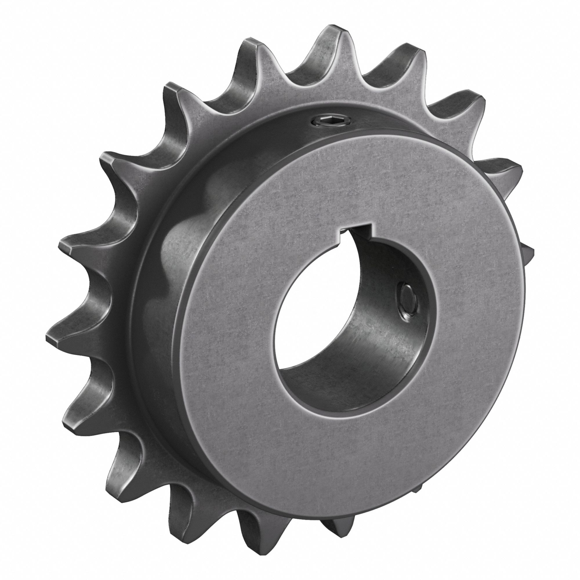 Single Strand Sprocket: 50, For 5/8 in Chain Pitch, 1 1/4 in Bore Dia, 18 Teeth, Steel