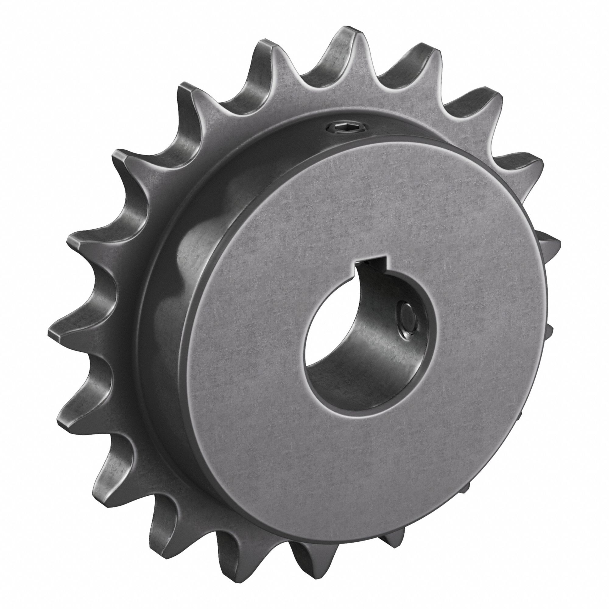Single Strand Sprocket: 50, For 5/8 in Chain Pitch, 1 in Bore Dia, 19 Teeth, Steel