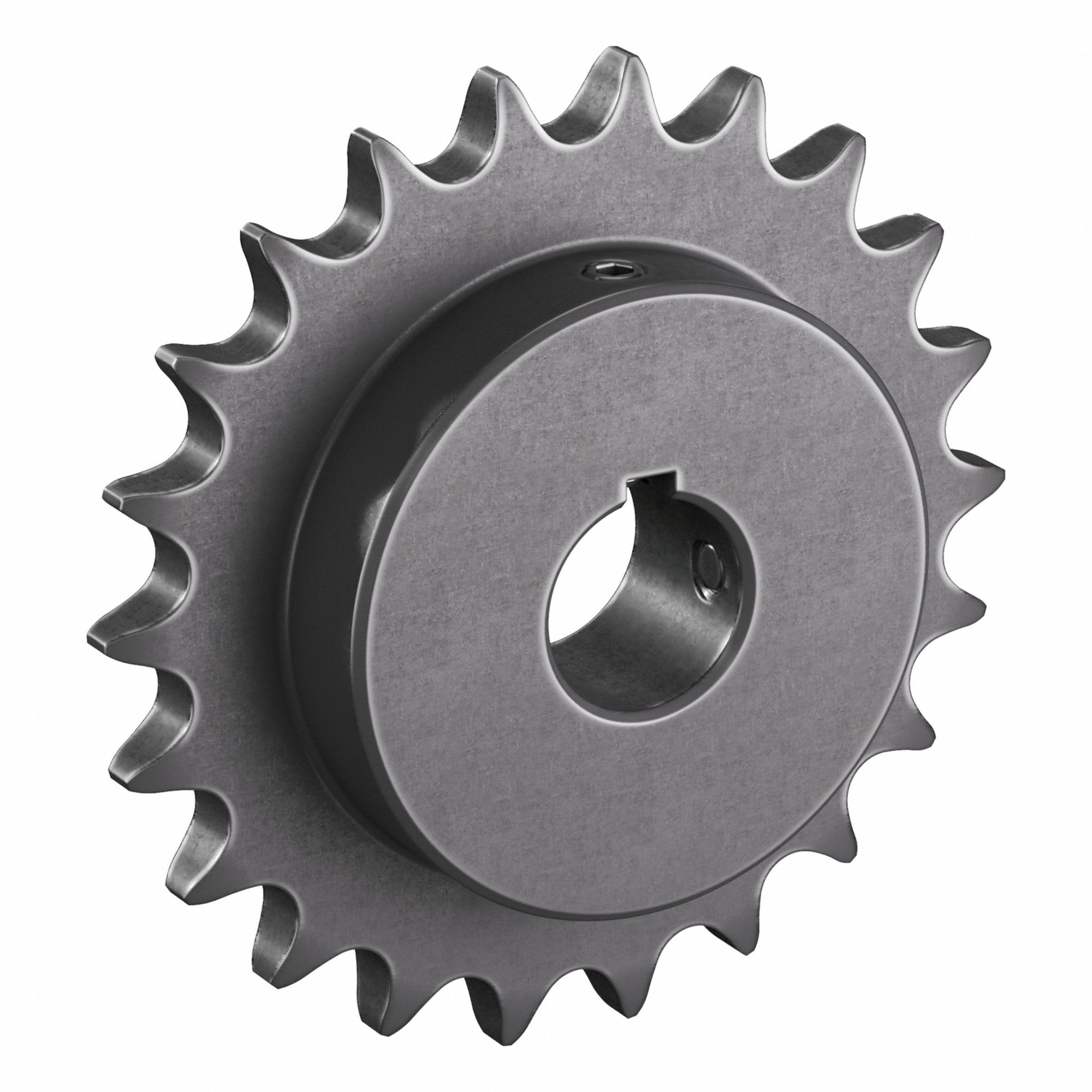 Single Strand Sprocket: 50, For 5/8 in Chain Pitch, 1 in Bore Dia, 22 Teeth, Steel