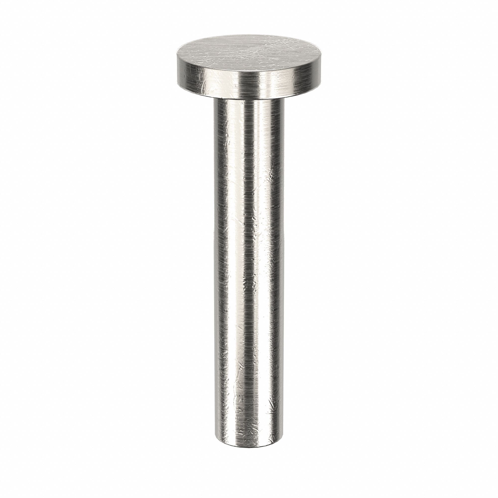 Solid Rivet, 1/2 in L, Flat, PK250: Inch, Flat, 0.0937 in Shank Dia, 17/32 in Overall Lg, 1100F, 250 PK