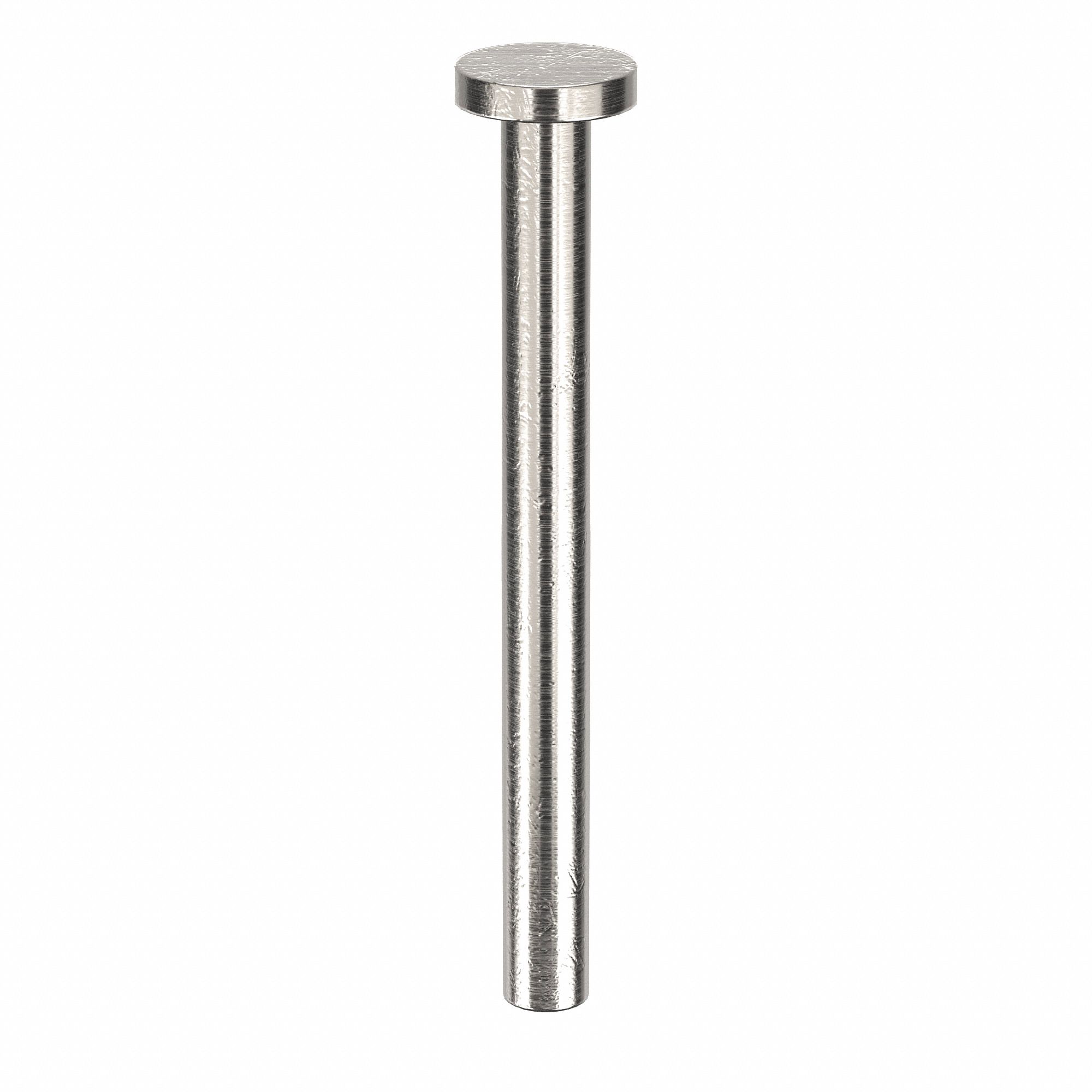 Solid Rivet, 1 in L, Flat, PK250: Inch, Flat, 0.0937 in Shank Dia, 1 1/32 in Overall Lg, 1100F, 250 PK