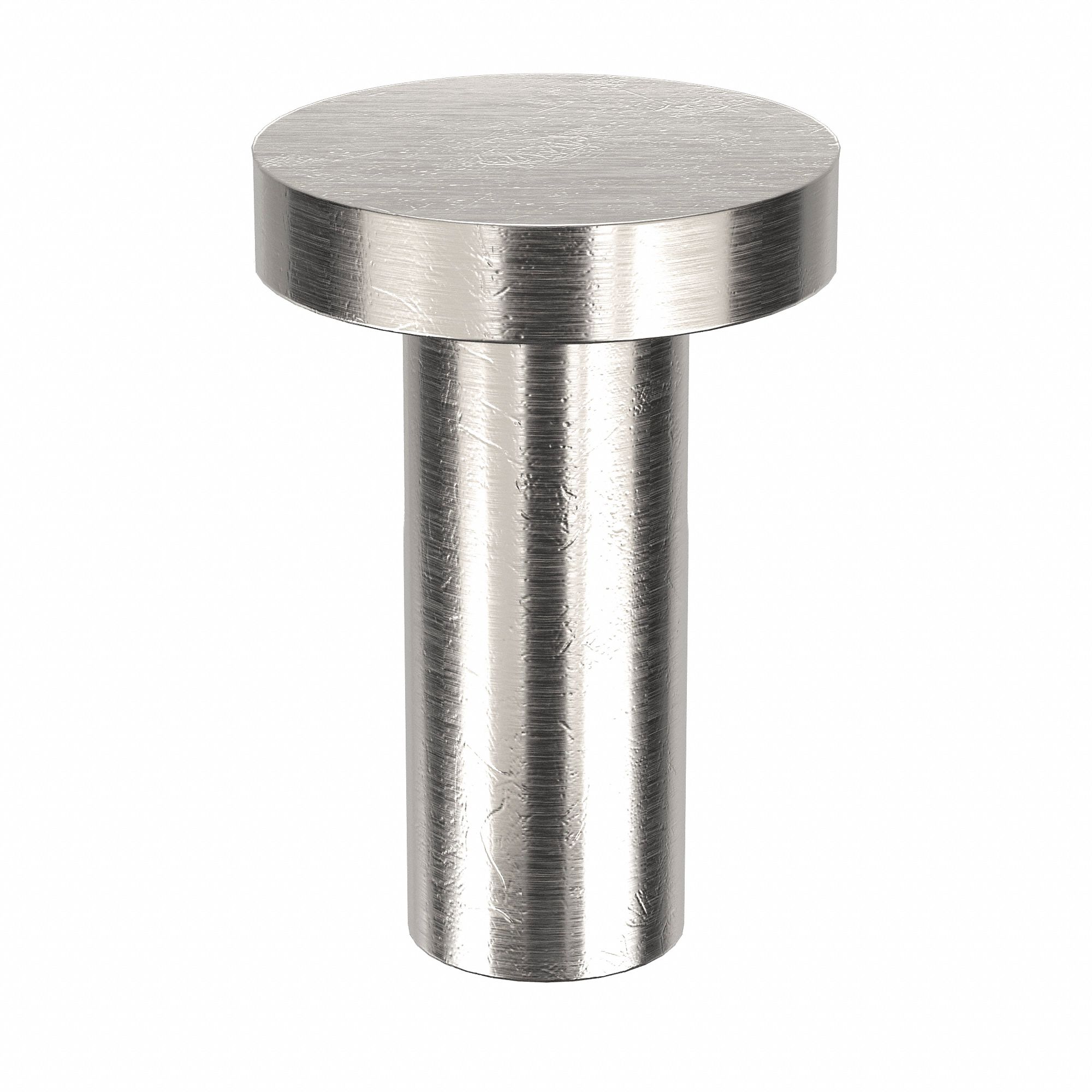 SOLID RIVET, INCH, FLAT, 0.125 IN SHANK DIA, 23/64 IN OVERALL L, ALUMINUM, 1100F, PLAIN, 250 PK