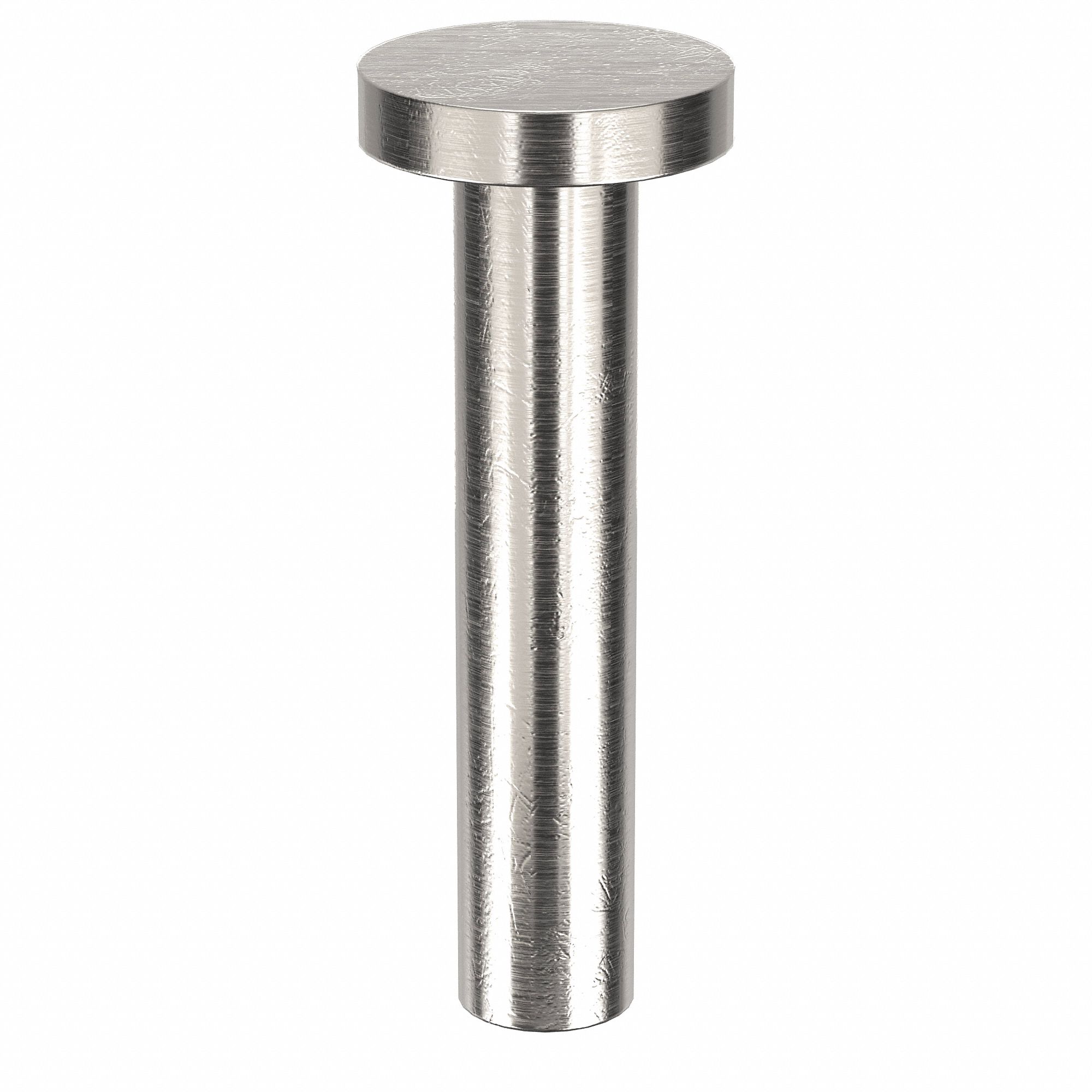 SOLID RIVET, INCH, FLAT, 0.125 IN SHANK DIA, 43/64 IN OVERALL L, ALUMINUM, 1100F, PLAIN, 250 PK