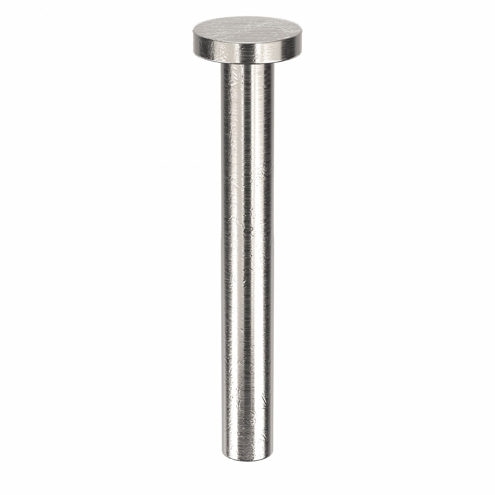 Solid Rivet, 1 in L, Flat, PK250: Inch, Flat, 0.125 in Shank Dia, 1 3/64 in Overall Lg, 1100F, 250 PK