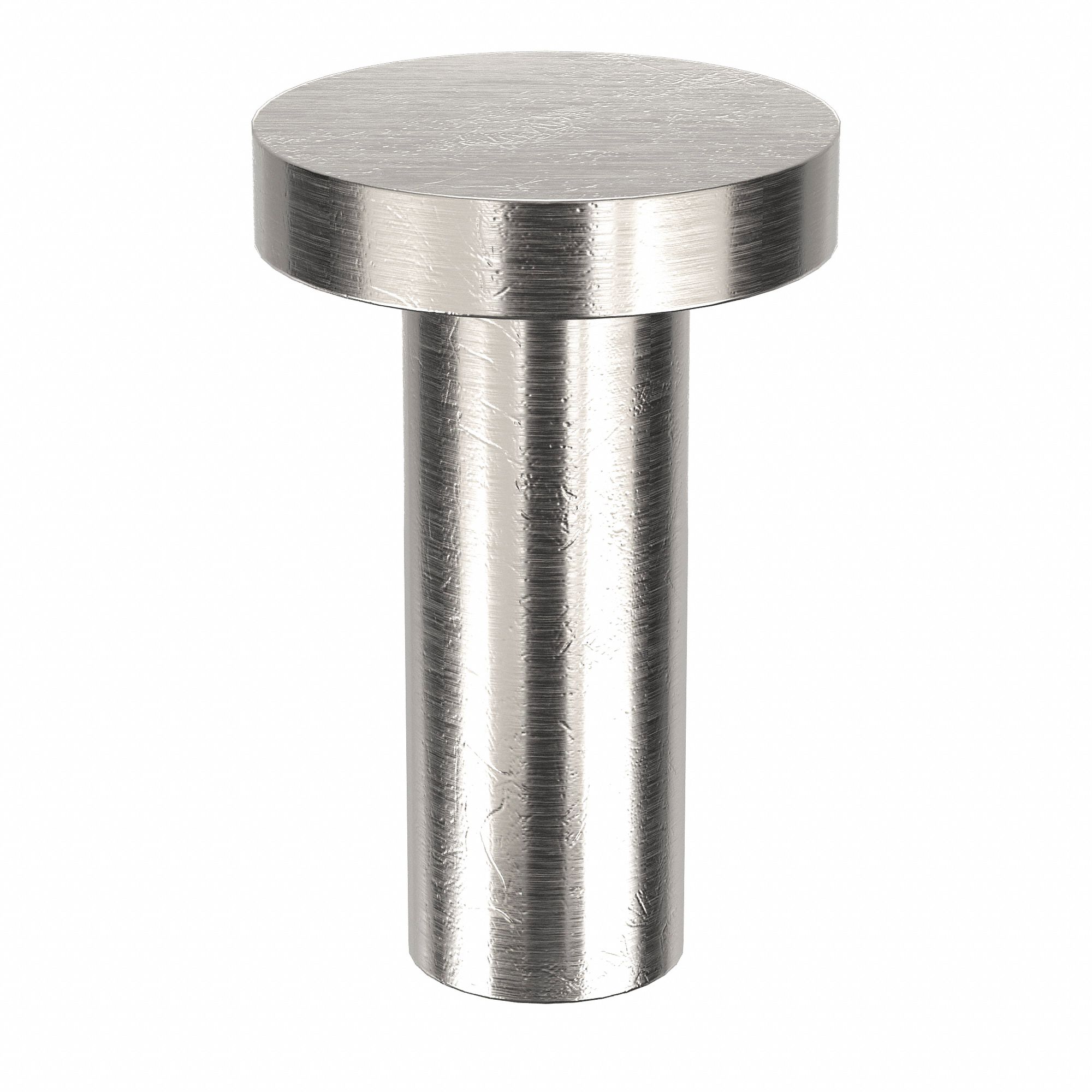 Solid Rivet, 1/2 in L, Flat, PK100: Inch, Flat, 0.1875 in Shank Dia, 37/64 in Overall Lg, 1100F, 100 PK