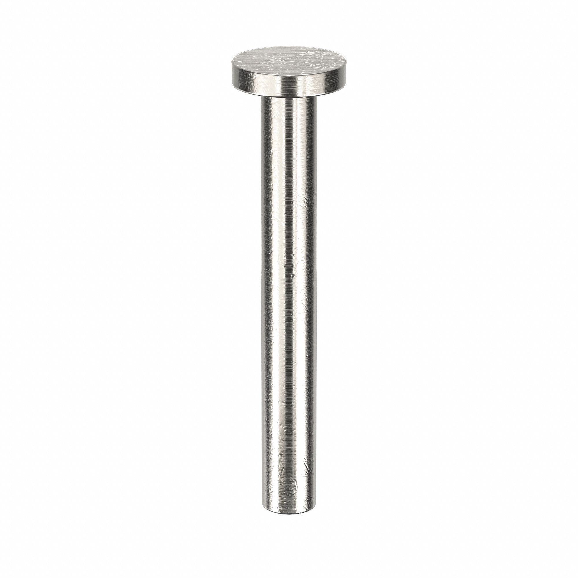 SOLID RIVET, INCH, FLAT, ¼ IN SHANK DIA, 2 5/64 IN OVERALL L, ALUMINUM, 1100F, PLAIN, 50 PK