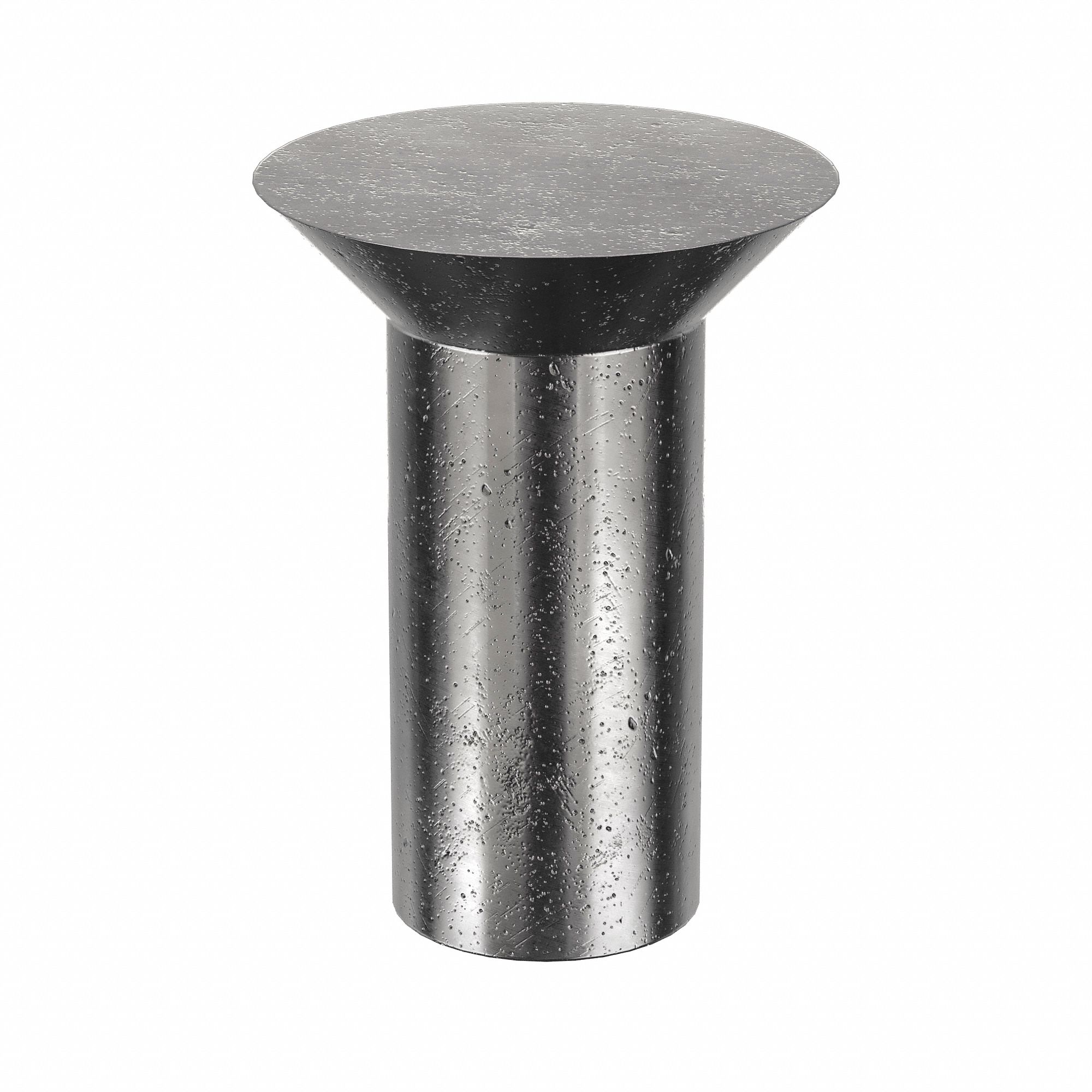 Solid Rivet, 3/8 in L, Countersunk, PK275: Inch, Countersunk, 0.1875 in Shank Dia, Steel, Plain, 275 PK