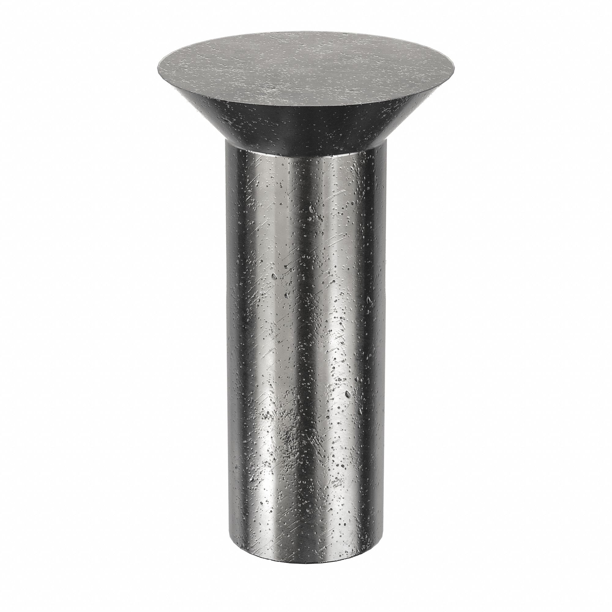 Solid Rivet, 1/2 in L, Countersunk, PK220: Inch, Countersunk, 0.1875 in Shank Dia, Steel, Plain, 220 PK