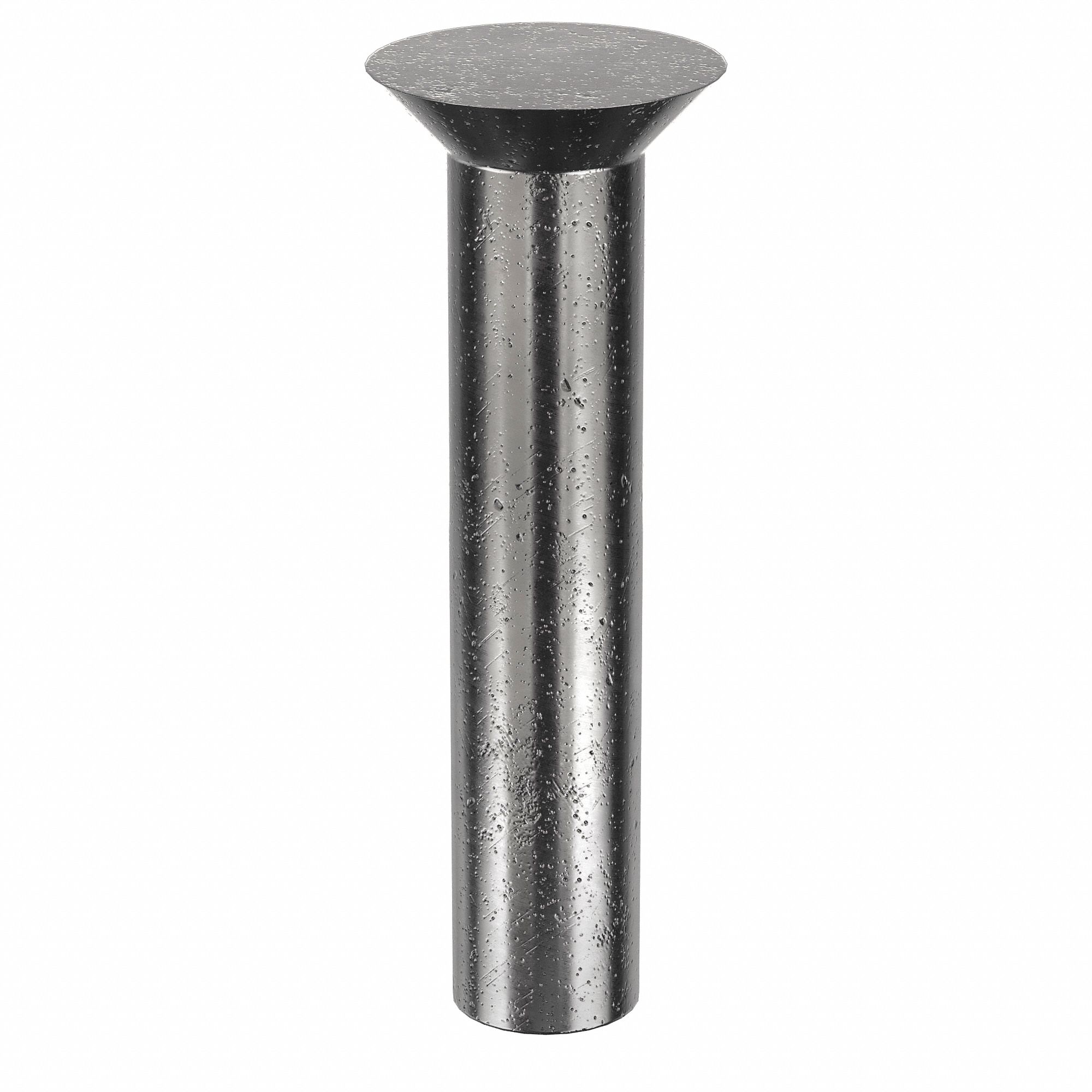 SOLID RIVET, INCH, COUNTERSUNK, 0.1875 IN SHANK DIA, 61/64 IN OVERALL L, STEEL, LOW CARBON, 135 PK