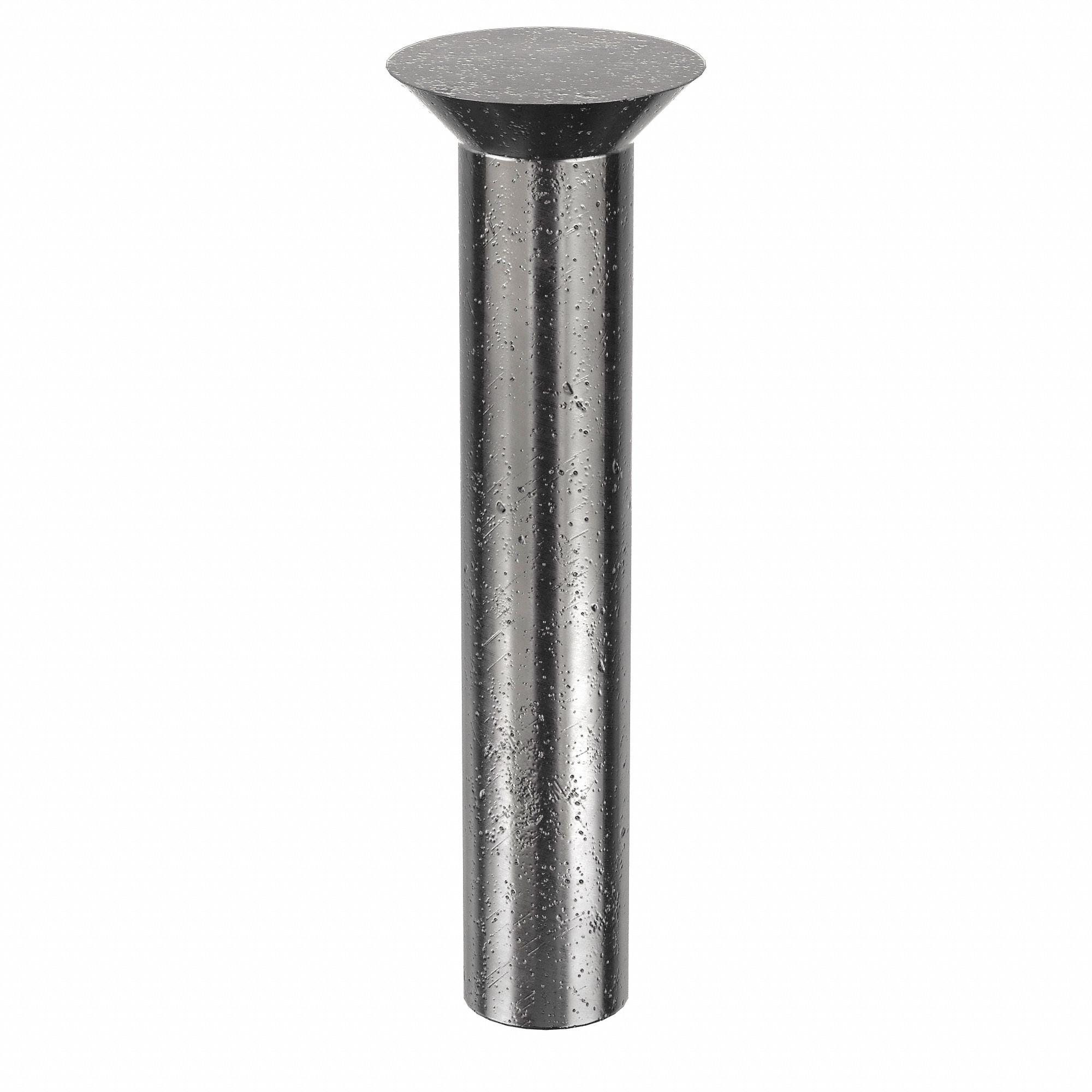 SOLID RIVET, INCH, COUNTERSUNK, 0.1875 IN SHANK DIA, 1 5/64 IN OVERALL L, STEEL, LOW CARBON, 115 PK