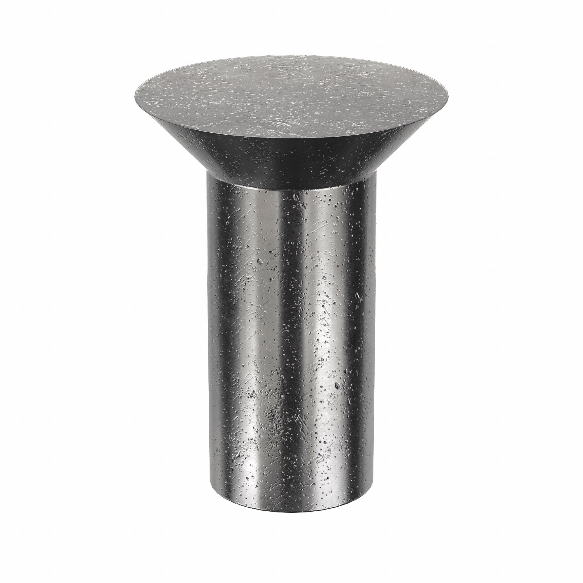 Solid Rivet, 1/2 in L, Countersunk, PK115: Inch, Countersunk, 0.25 in Shank Dia, Steel, Plain, 115 PK