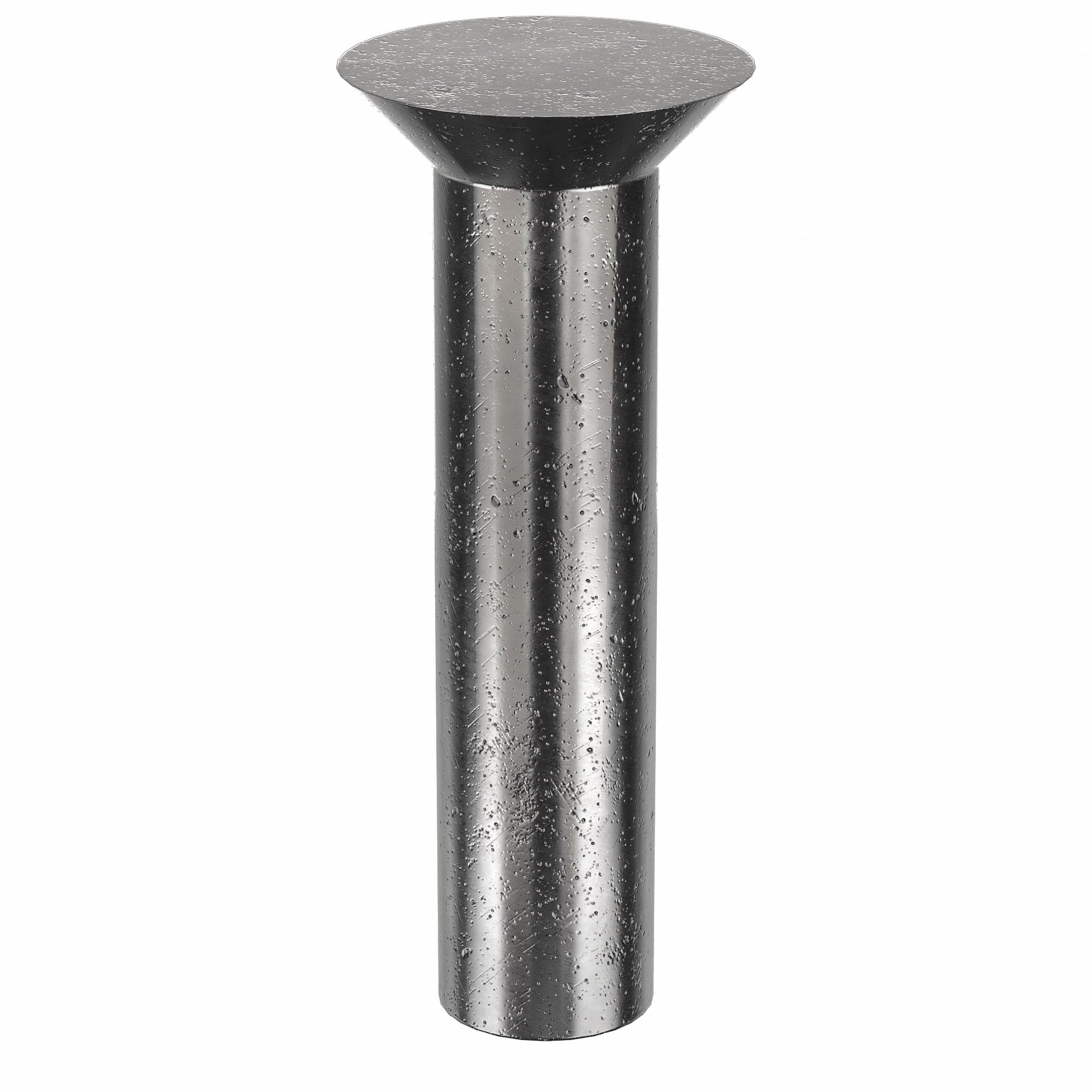 SOLID RIVET, INCH, COUNTERSUNK, ¼ IN SHANK DIA, 1 7/64 IN OVERALL L, STEEL, LOW CARBON, 65 PK