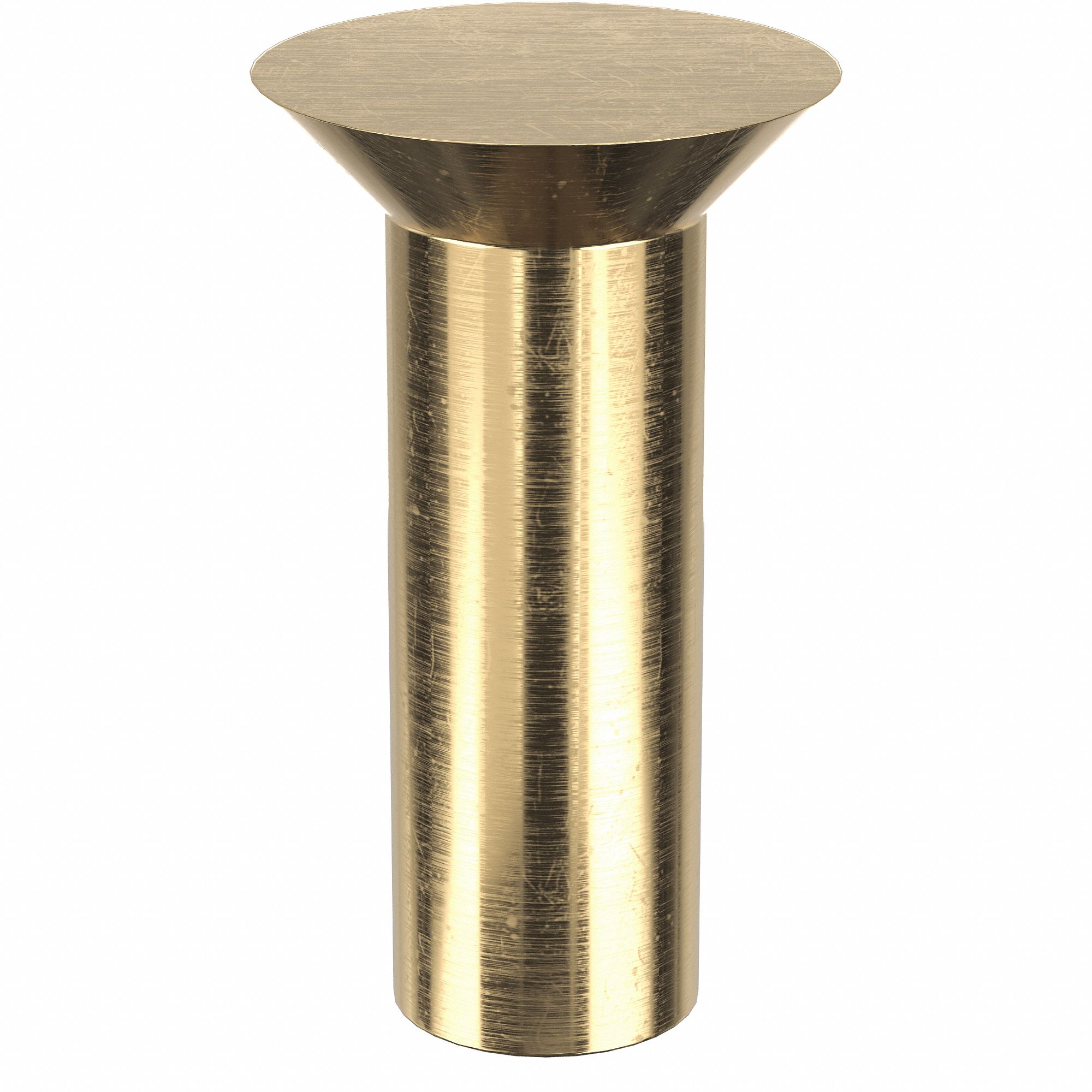 SOLID RIVET, INCH, COUNTERSUNK, 0.1875 IN SHANK DIA, 1 17/64 IN OVERALL L, BRASS, PLAIN, 200 PK