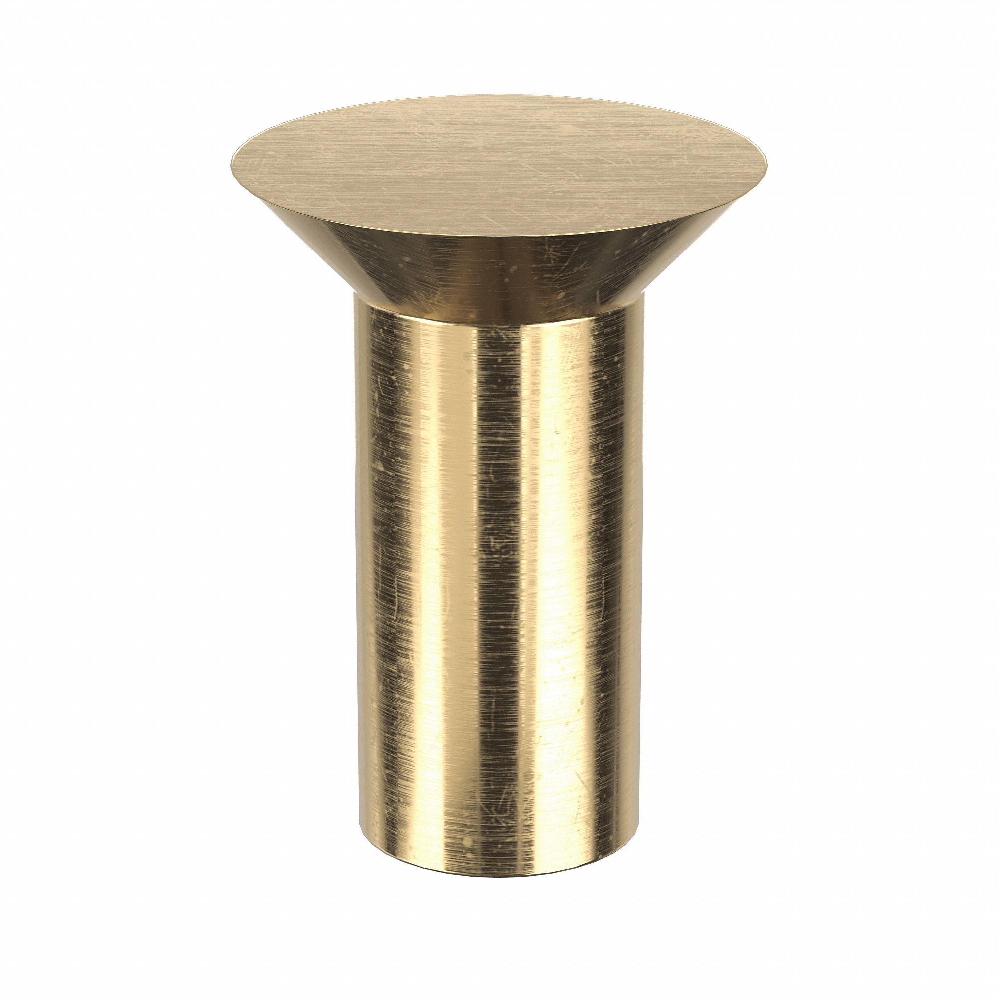 SOLID RIVET, INCH, COUNTERSUNK, ¼ IN SHANK DIA, 1 39/64 IN OVERALL L, BRASS, PLAIN, 40 PK