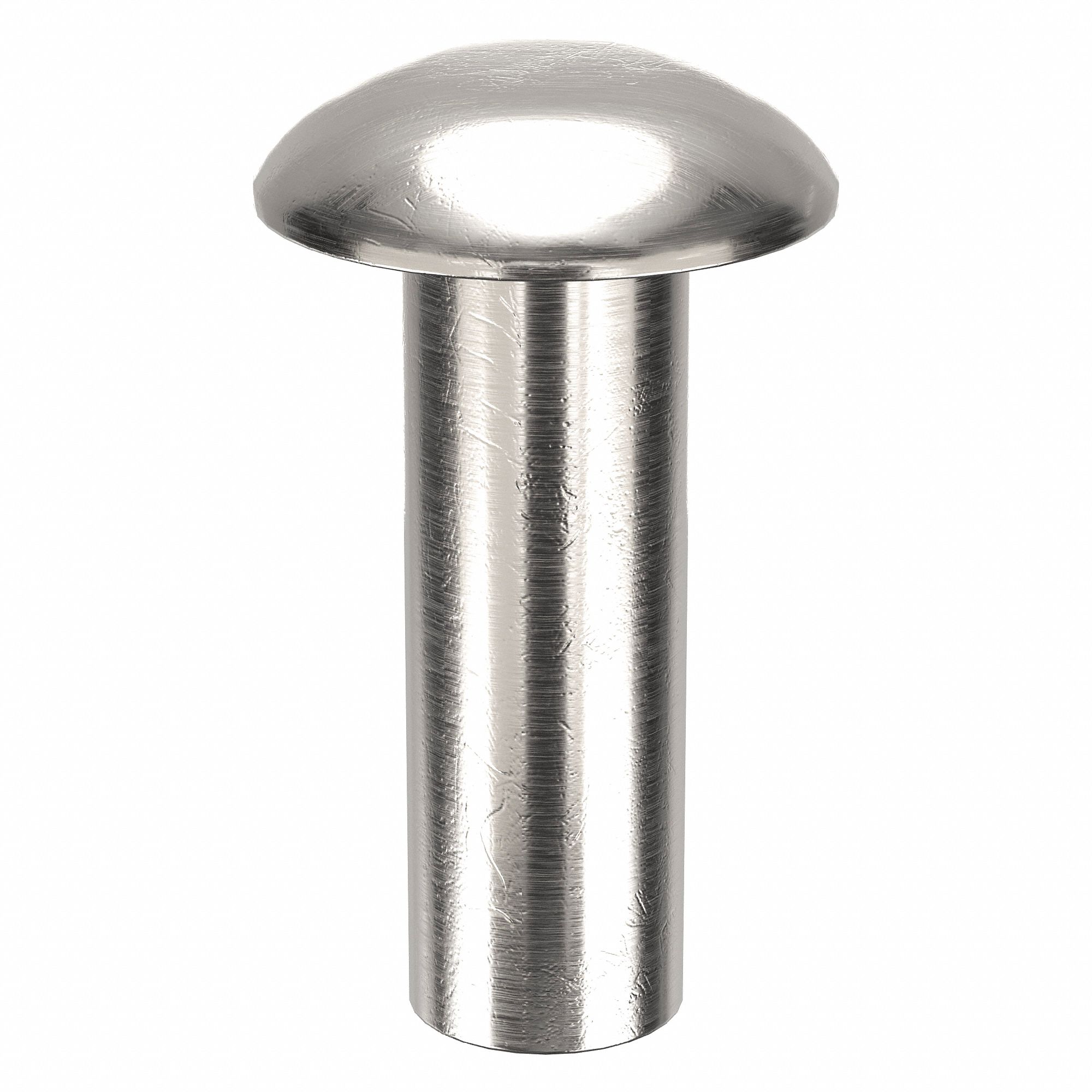 Solid Rivet, 3/8 in L, Universal, PK250: Inch, Universal, 0.125 in Shank Dia, Aluminum, 1100F, 250 PK