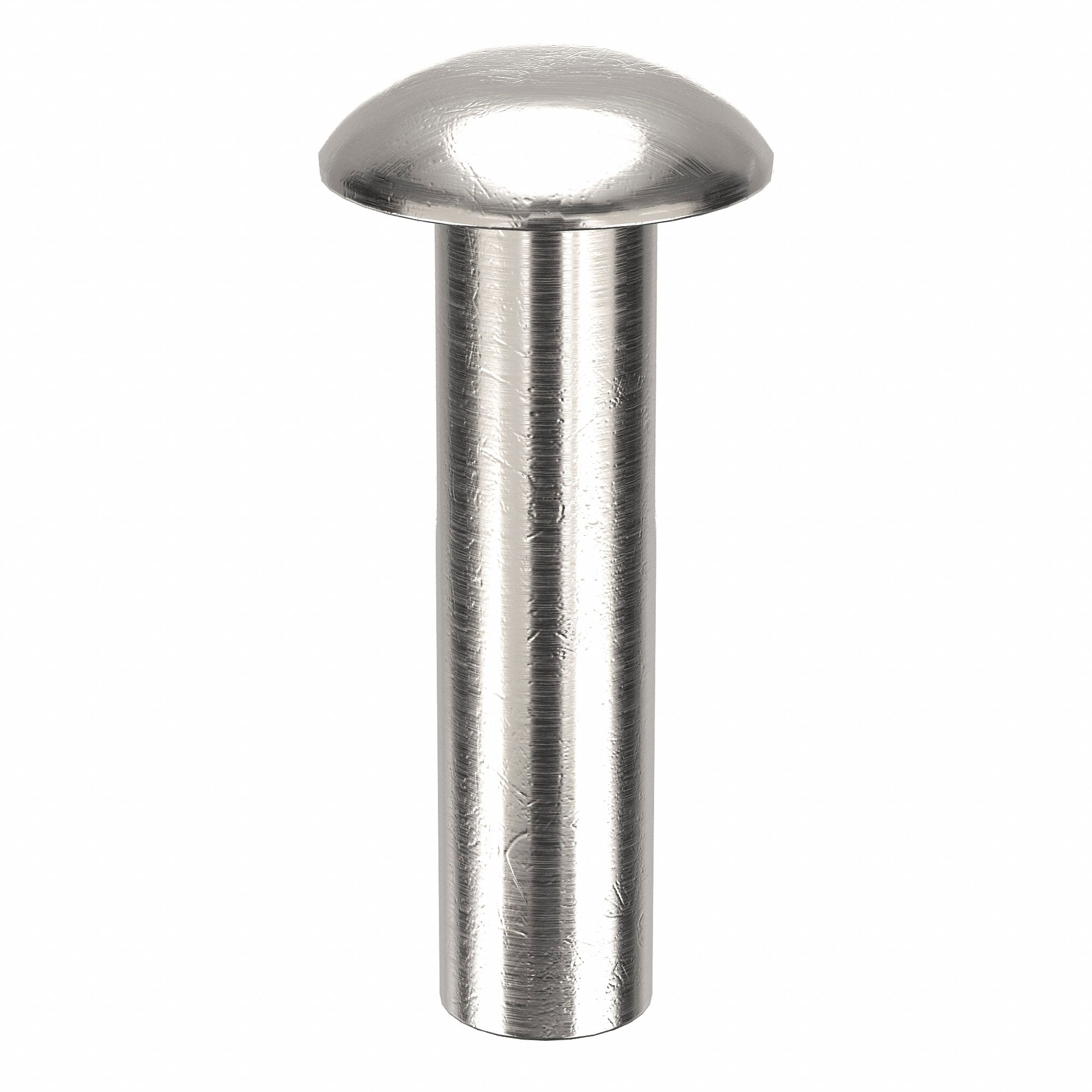 Solid Rivet, 1/2 in L, Universal, PK250: Inch, Universal, 0.125 in Shank Dia, Aluminum, 1100F, 250 PK