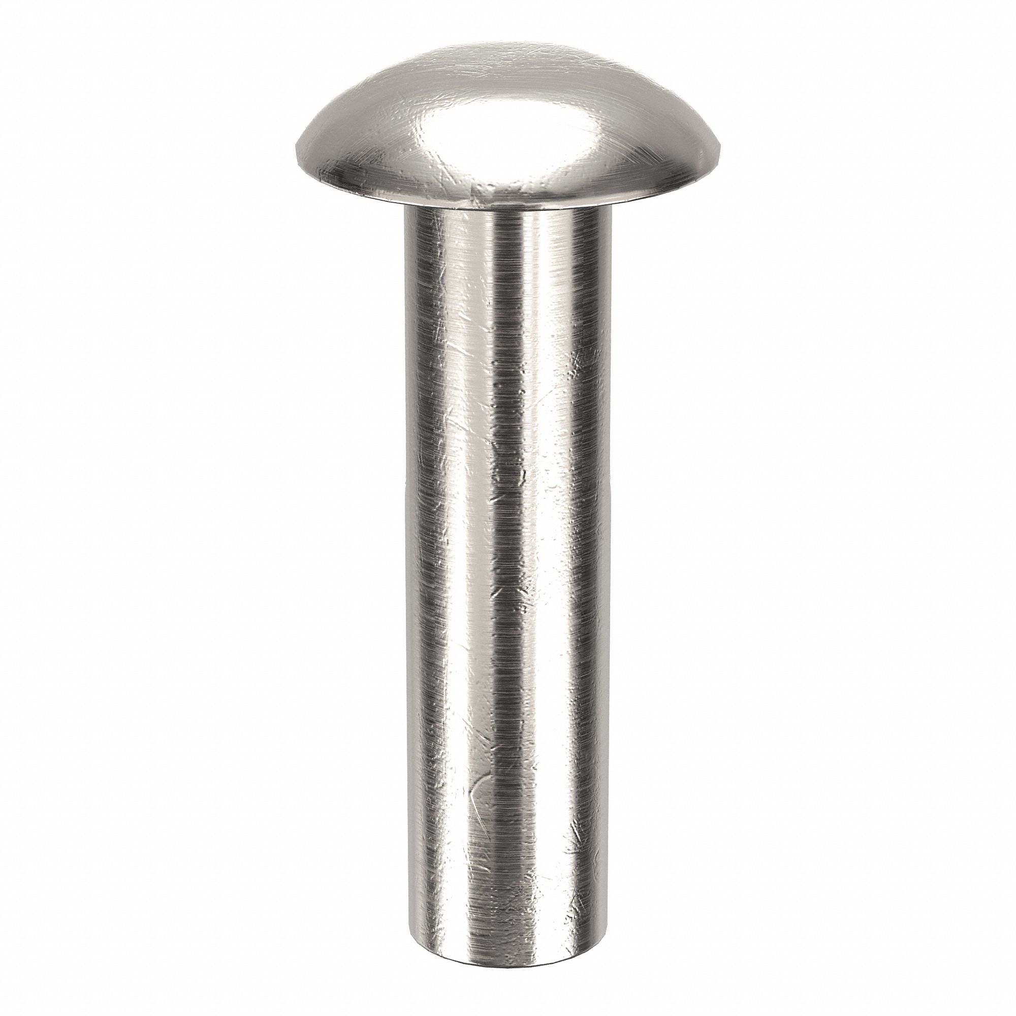 Solid Rivet, 3/4 in L, Universal, PK100: Inch, Universal, 0.1875 in Shank Dia, Aluminum, 1100F, 100 PK
