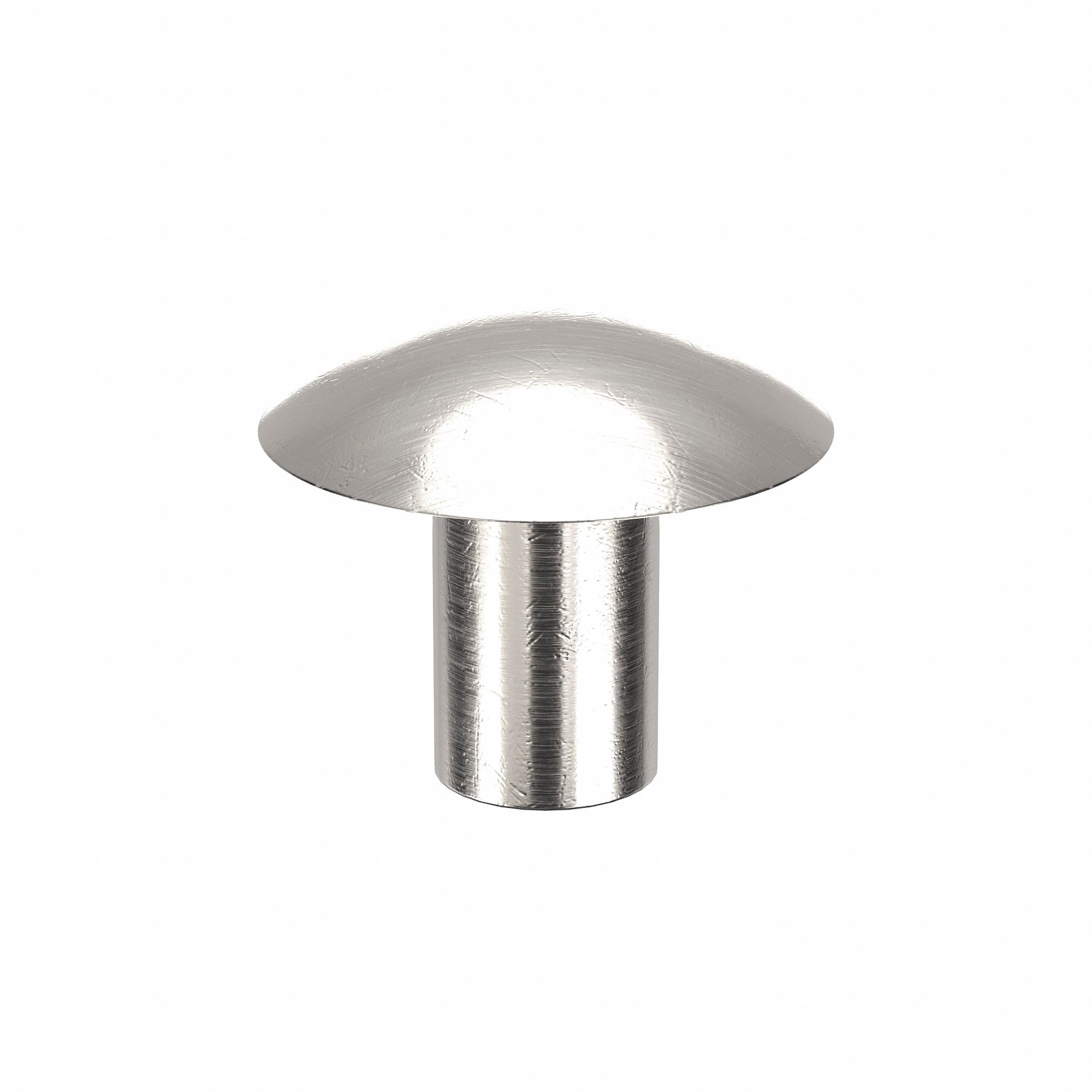 Solid Rivet, 1/4 in L, Brazier, PK250: Inch, Brazier, 0.157 in Shank Dia, 21/64 in Overall Lg, 250 PK