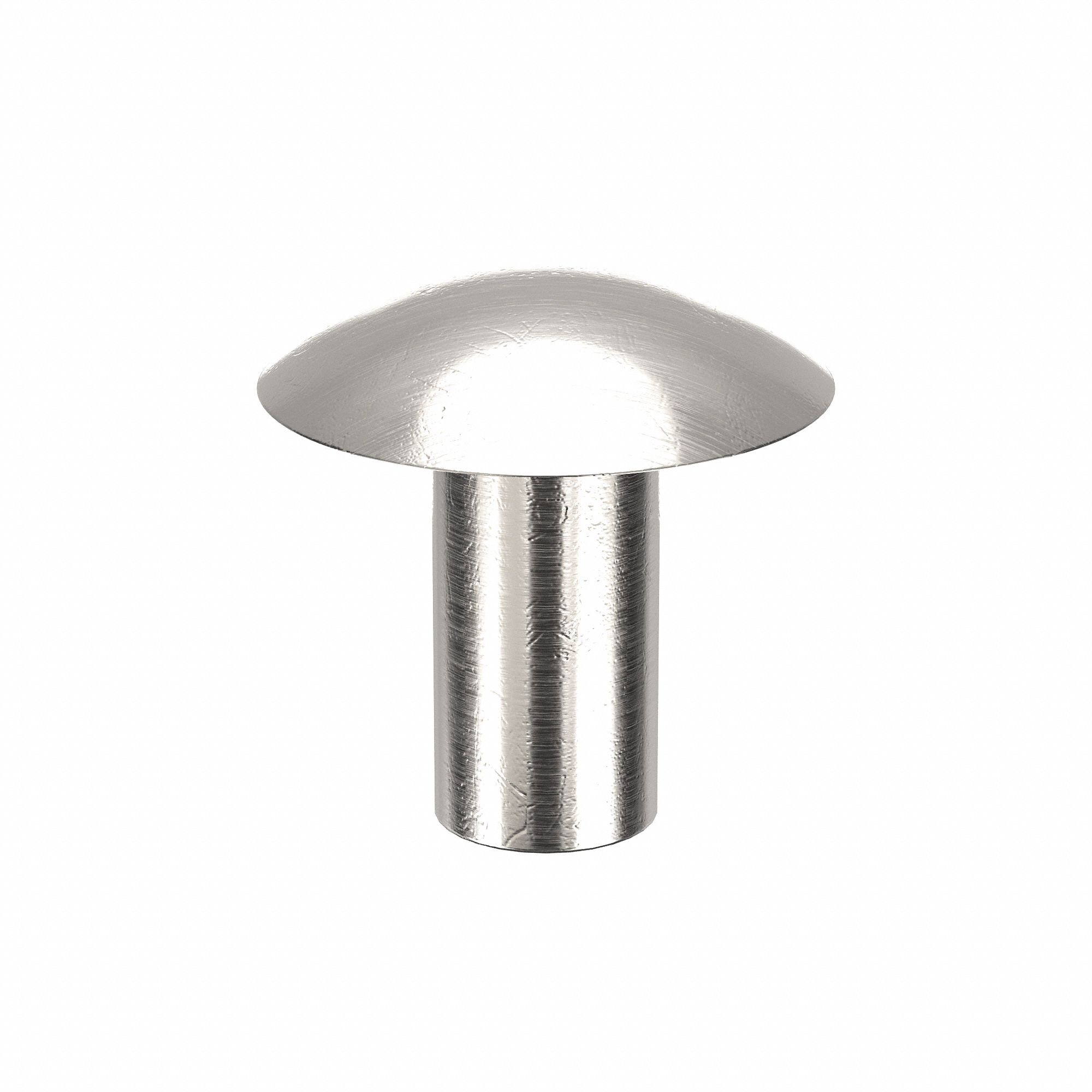 SOLID RIVET, INCH, BRAZIER, 0.189 IN SHANK DIA, 15/32 IN OVERALL L, ALUMINUM, 1100F, PLAIN, 100 PK