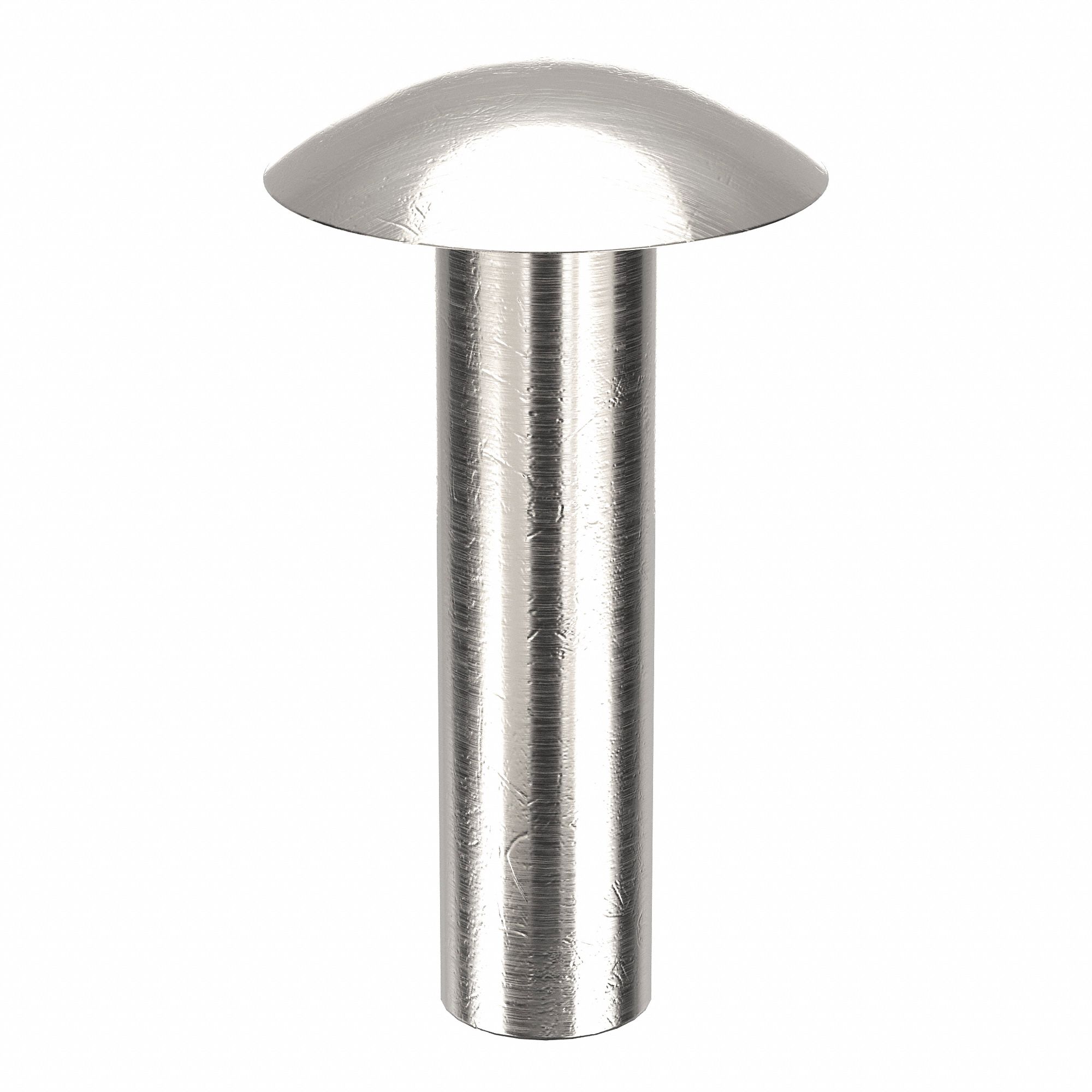 SOLID RIVET, INCH, BRAZIER, 0.189 IN SHANK DIA, 27/32 IN OVERALL L, ALUMINUM, 1100F, PLAIN, 100 PK