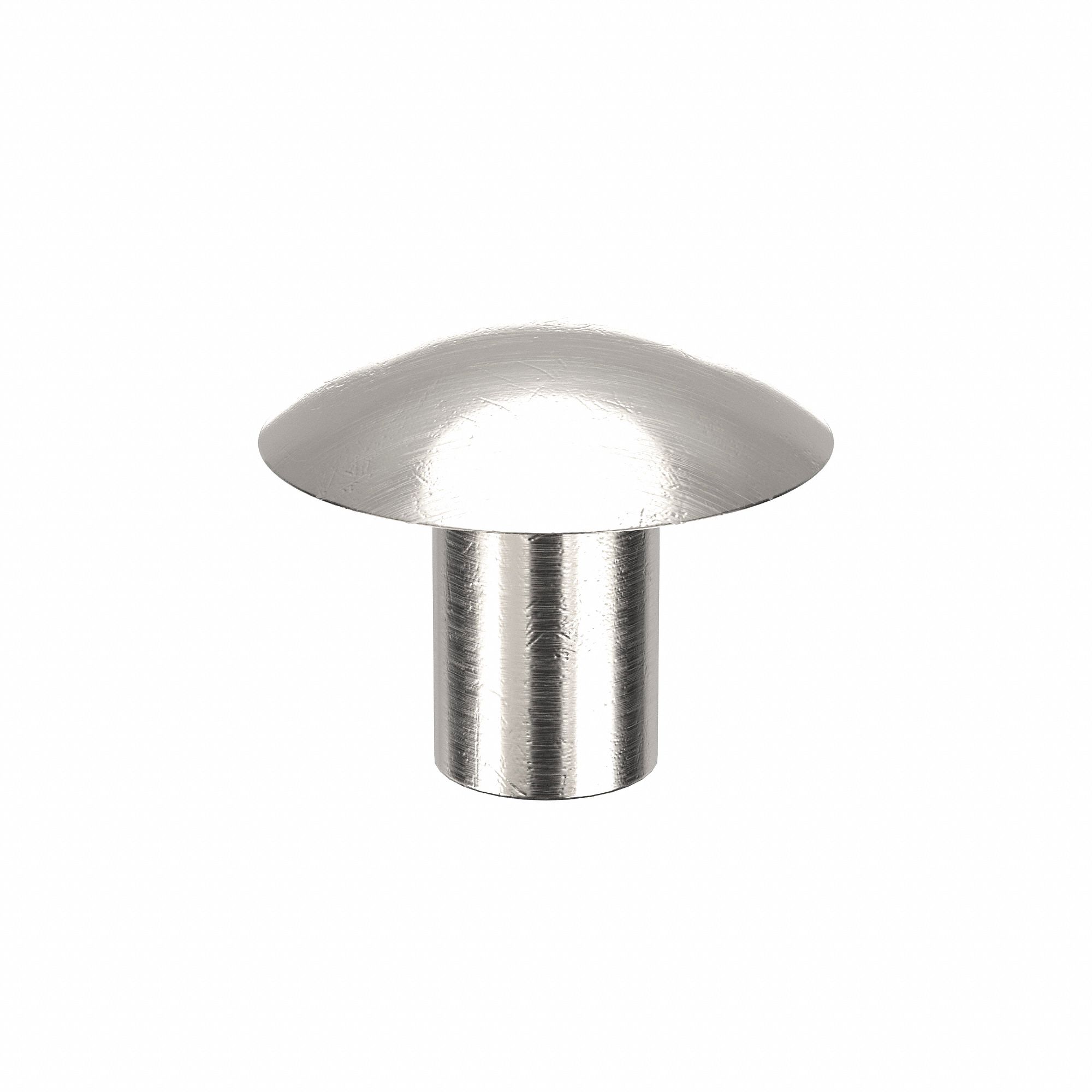 Solid Rivet, 3/8 in L, Brazier, PK100: Inch, Brazier, 0.252 in Shank Dia, 1/2 in Overall Lg, 100 PK