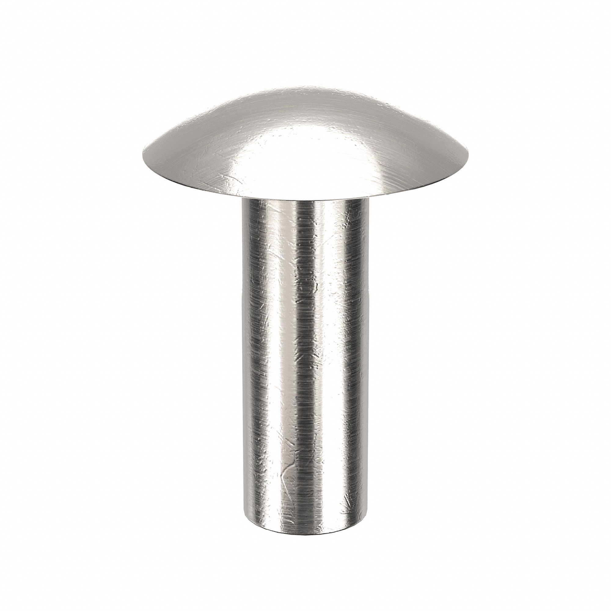 SOLID RIVET, INCH, BRAZIER, 0.252 IN SHANK DIA, ⅞ IN OVERALL L, ALUMINUM, 1100F, PLAIN, 50 PK