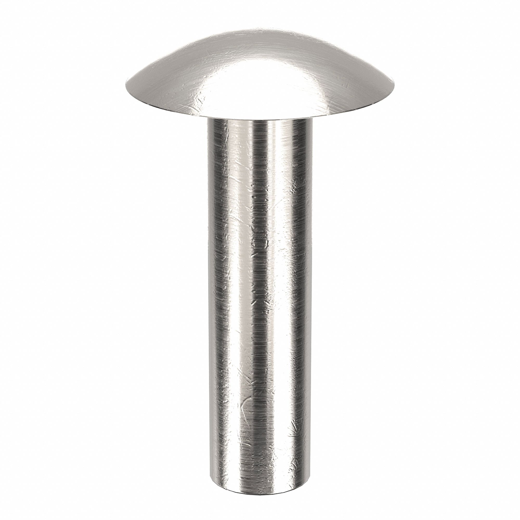 SOLID RIVET, INCH, BRAZIER, 0.252 IN SHANK DIA, 1⅛ IN OVERALL L, ALUMINUM, 1100F, PLAIN, 50 PK