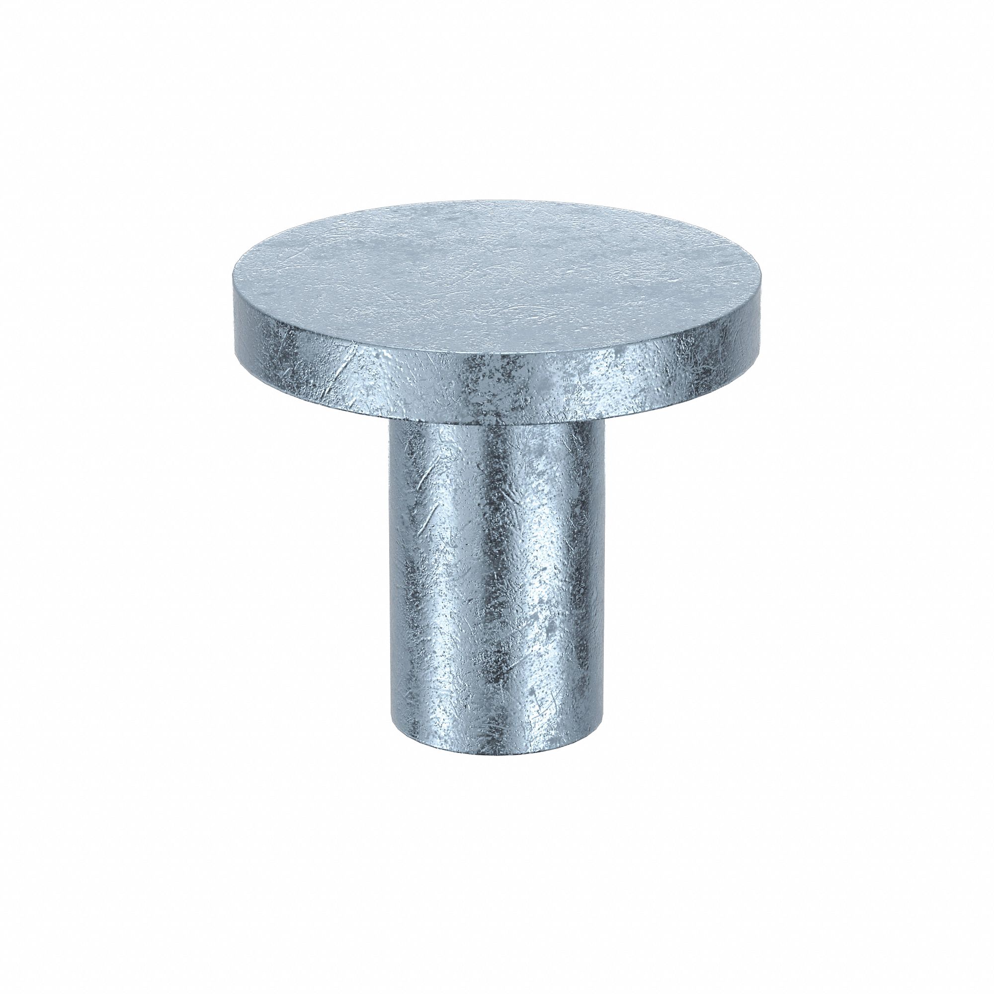 SOLID RIVET, INCH, FLAT, 0.119 IN SHANK DIA, 17/64 IN OVERALL L, STEEL, LOW CARBON, 800 PK