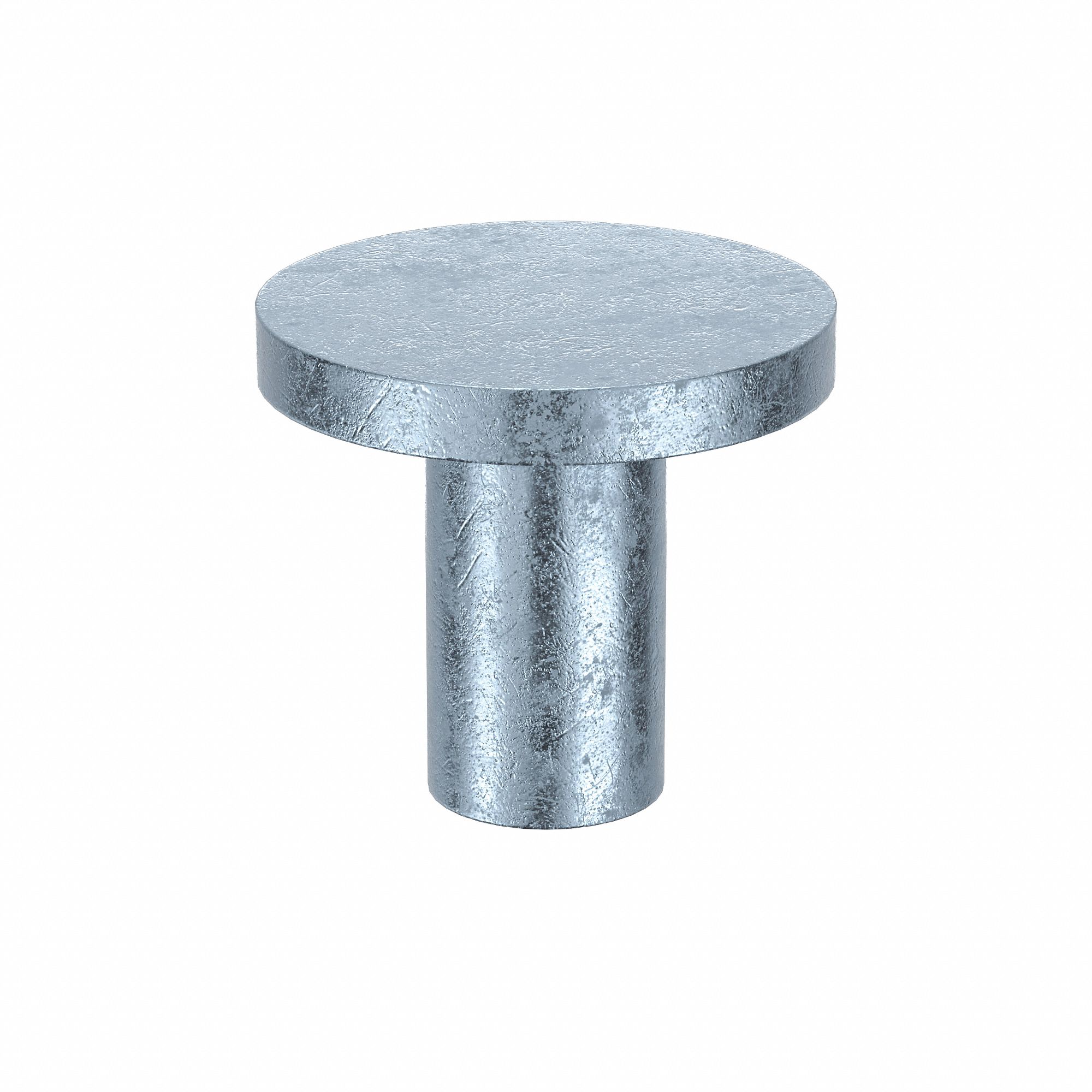 Solid Rivet, 11/47 in L, Flat, PK660: Inch, Flat, 0.129 in Shank Dia, 9/32 in Overall Lg, Steel, 660 PK