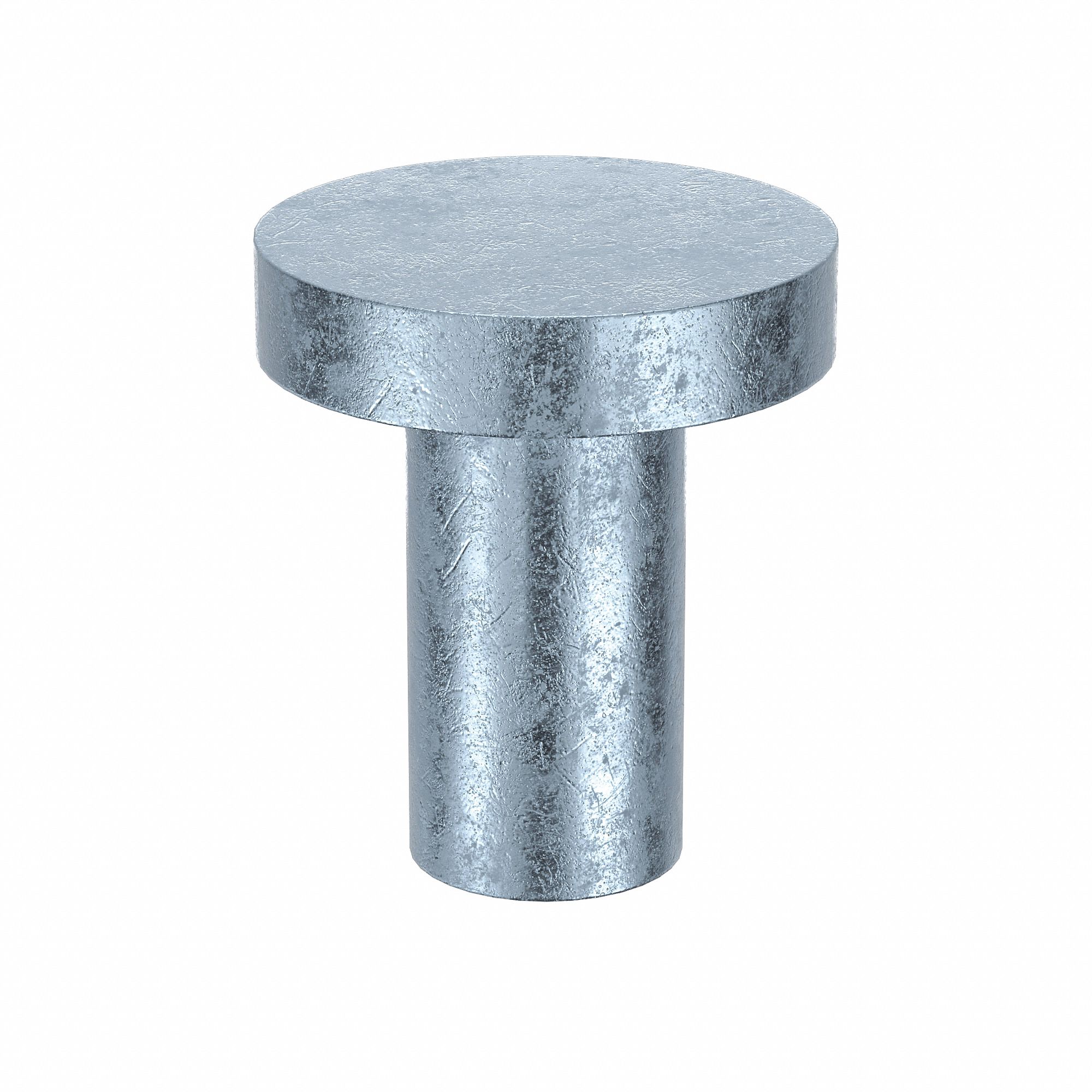 Solid Rivet, 9/32 in L, Flat, PK400: Inch, Flat, 0.147 in Shank Dia, 11/32 in Overall Lg, Steel, 400 PK