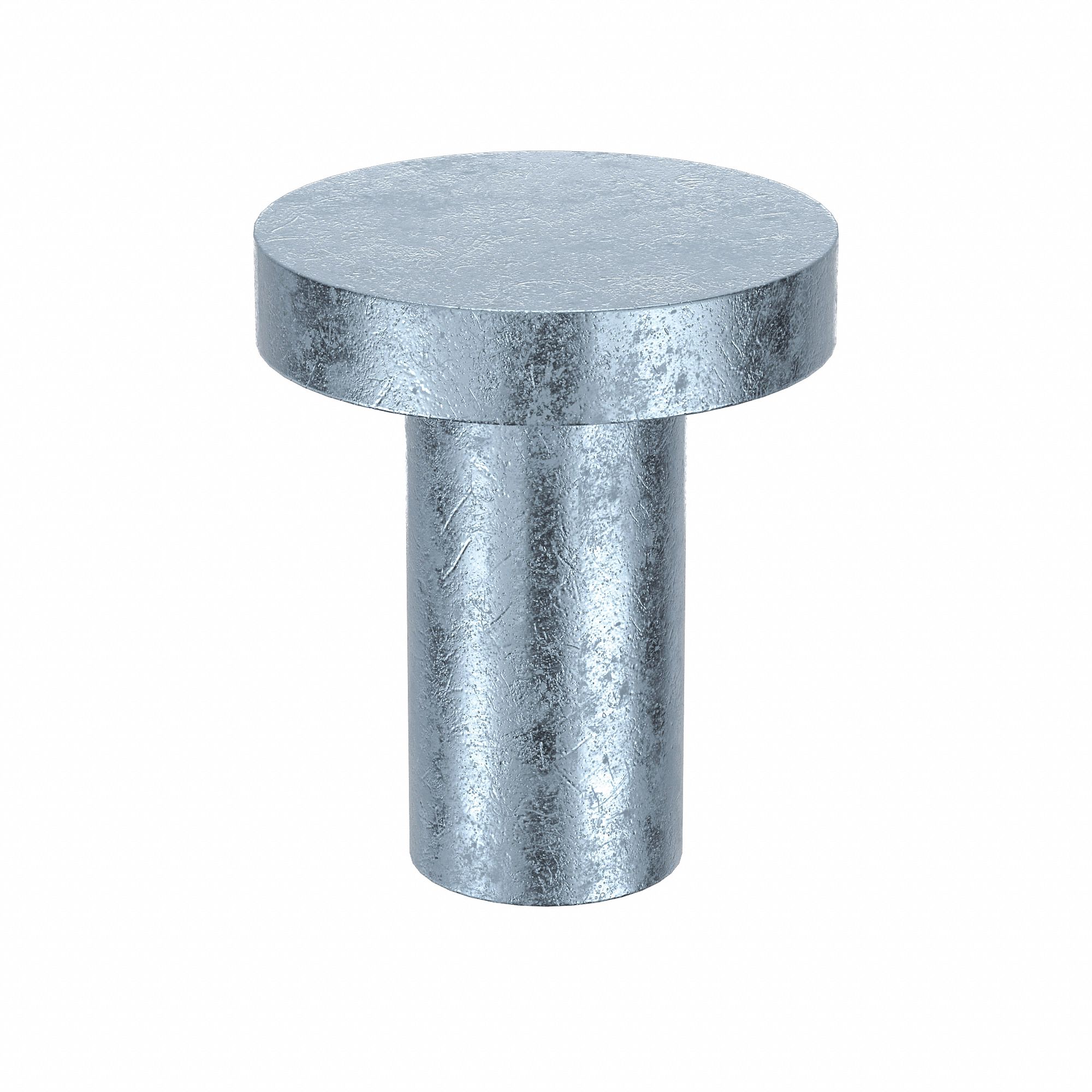 SOLID RIVET, INCH, FLAT, 0.174 IN SHANK DIA, 13/32 IN OVERALL L, STEEL, LOW CARBON, 250 PK