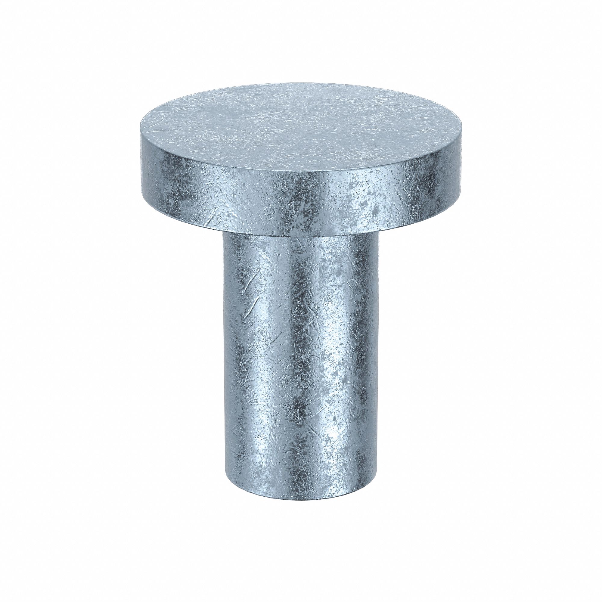 SOLID RIVET, INCH, FLAT, 0.201 IN SHANK DIA, 15/32 IN OVERALL L, STEEL, LOW CARBON, 165 PK
