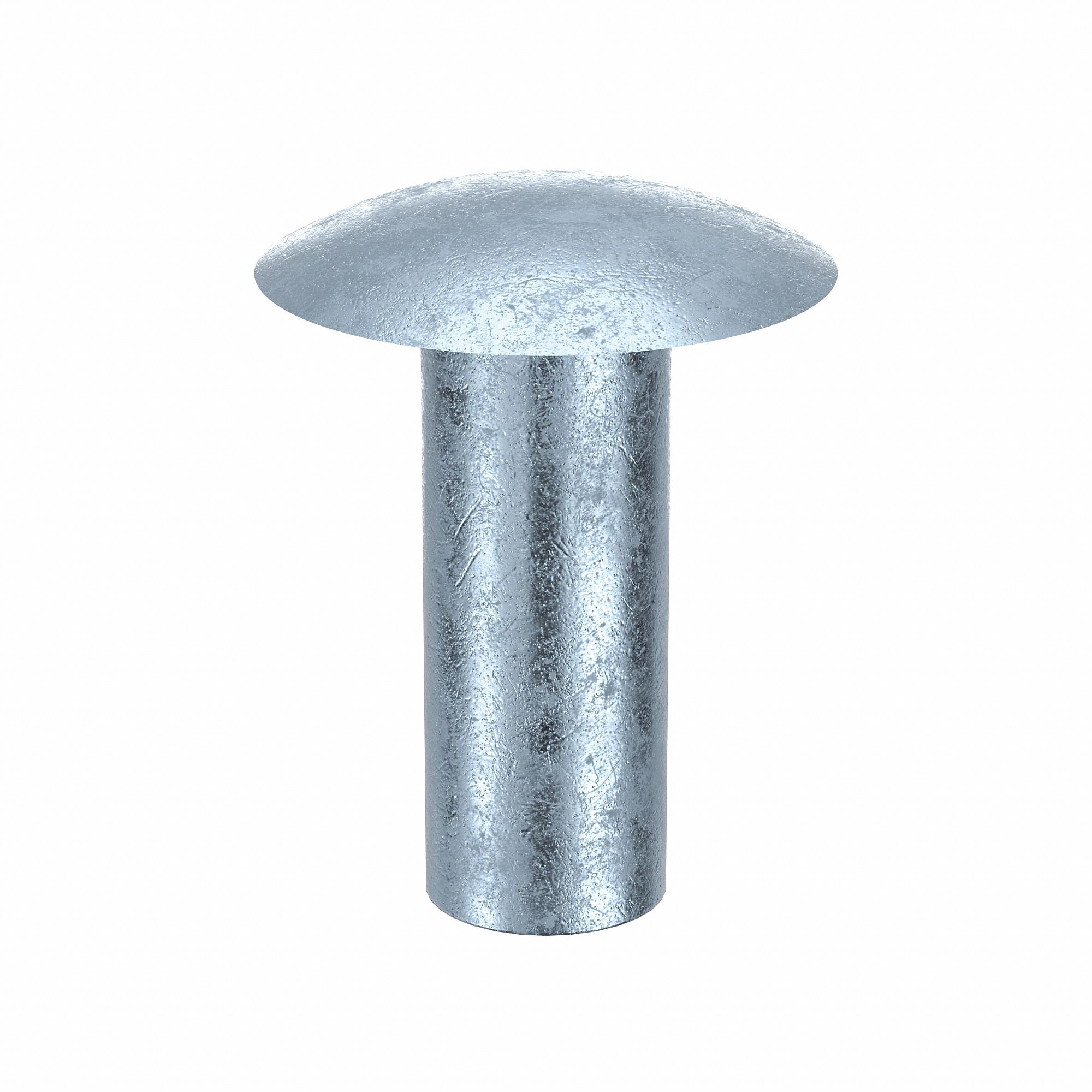 SOLID RIVET, INCH, DOME, 0.1875 IN SHANK DIA, 9/16 IN OVERALL L, STEEL, LOW CARBON, 170 PK