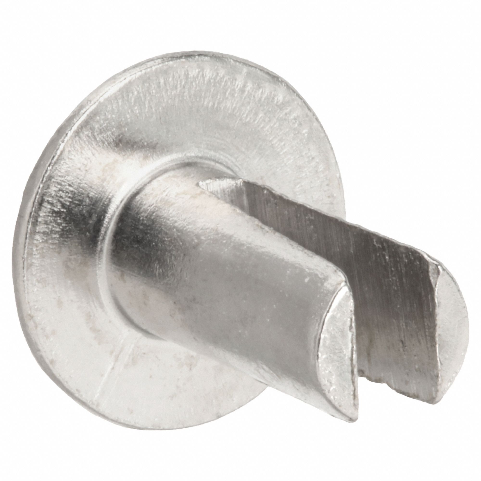 SPLIT RIVET, INCH, SPLIT RIVET, 0.1406 IN SHANK DIA, 5/16 IN OVERALL L, STEEL, LOW CARBON, 100 PK