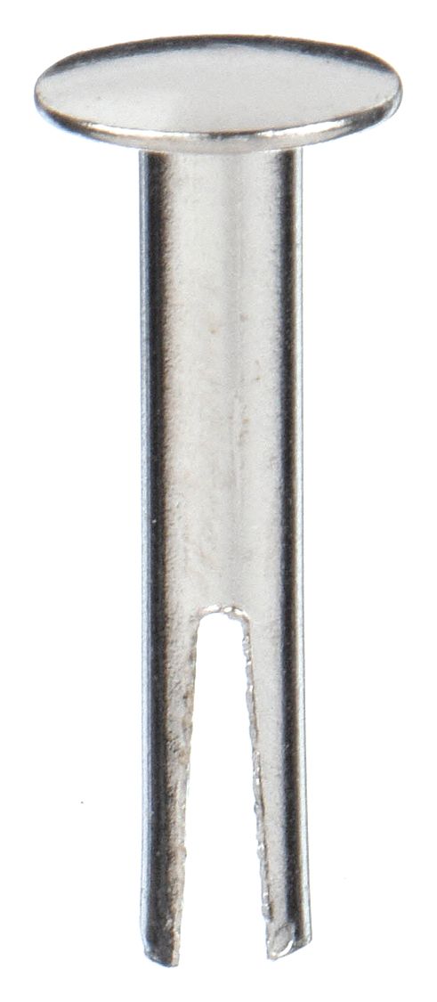 SPLIT RIVET, INCH, SPLIT RIVET, 0.1406 IN SHANK DIA, ⅜ IN OVERALL L, STEEL, LOW CARBON, 100 PK