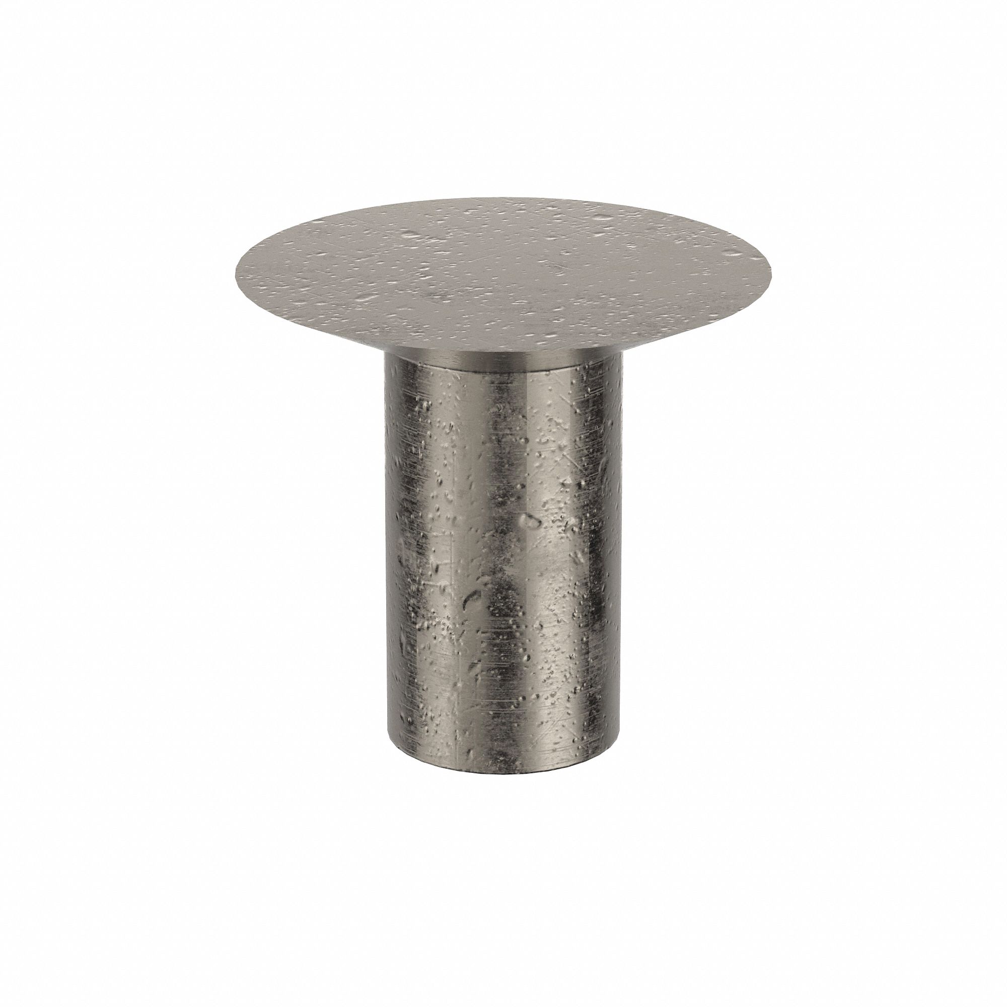 TUBULAR RIVET, INCH, TUBULAR RIVET, 0.143 IN SHANK DIA, 19/64 IN OVERALL L, STEEL, 100 PK