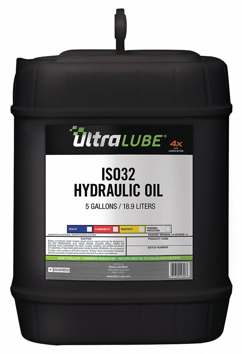 ULTRALUBE Mineral Hydraulic Oil, 5 gal Pail, ISO Viscosity Grade 32