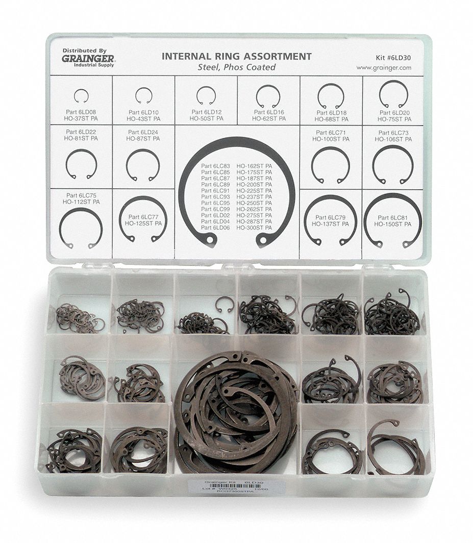 6LD30 - Int Retain Ring Asst 243 Pc 25 Szs