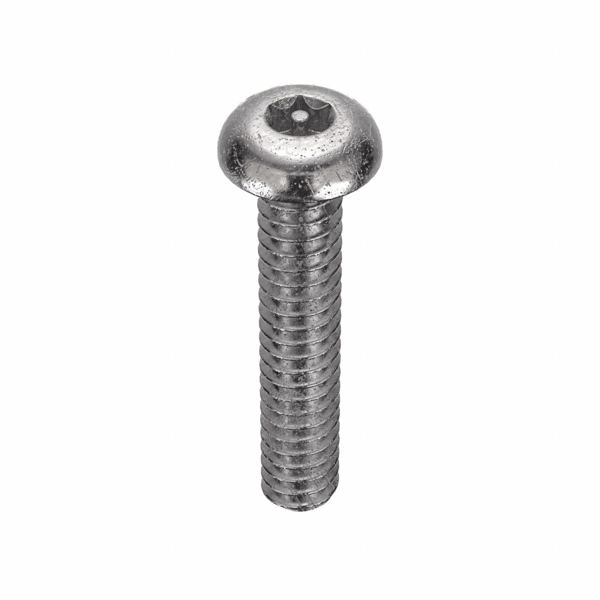 VIS INVIOLABLE,NO6-32,¾PO LO,INOX 18-8,BRUT,BOUTON,25PQ