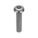 TAMPER RESISTANT SCREW, #10-24 THREAD, 1 IN L, 18-8 SS, PLAIN FINISH, BUTTON, 2A, 25 PK