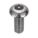 TAMPER RESISTANT SCREW, #10-24 THREAD, 1¼ IN L, 18-8 SS, PLAIN FINISH, BUTTON, 10 PK