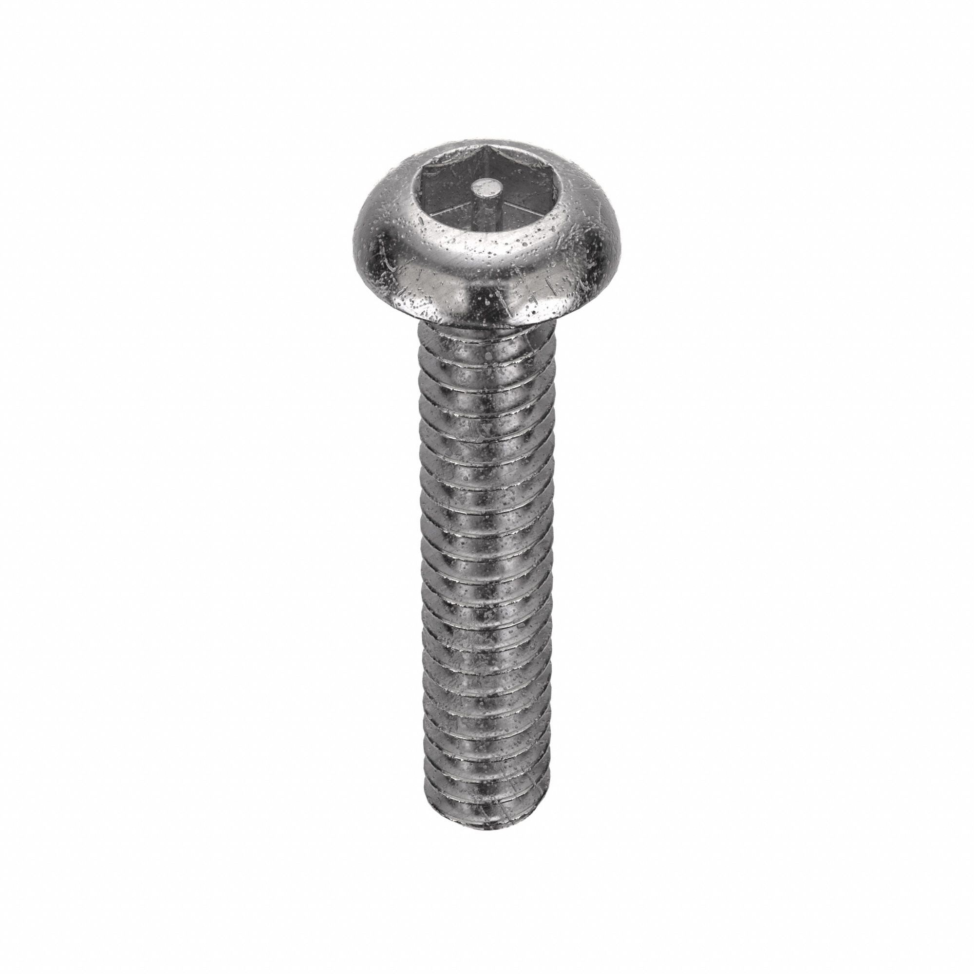 Mach Screw, Button, #6-32, 3/4" L, PK25
