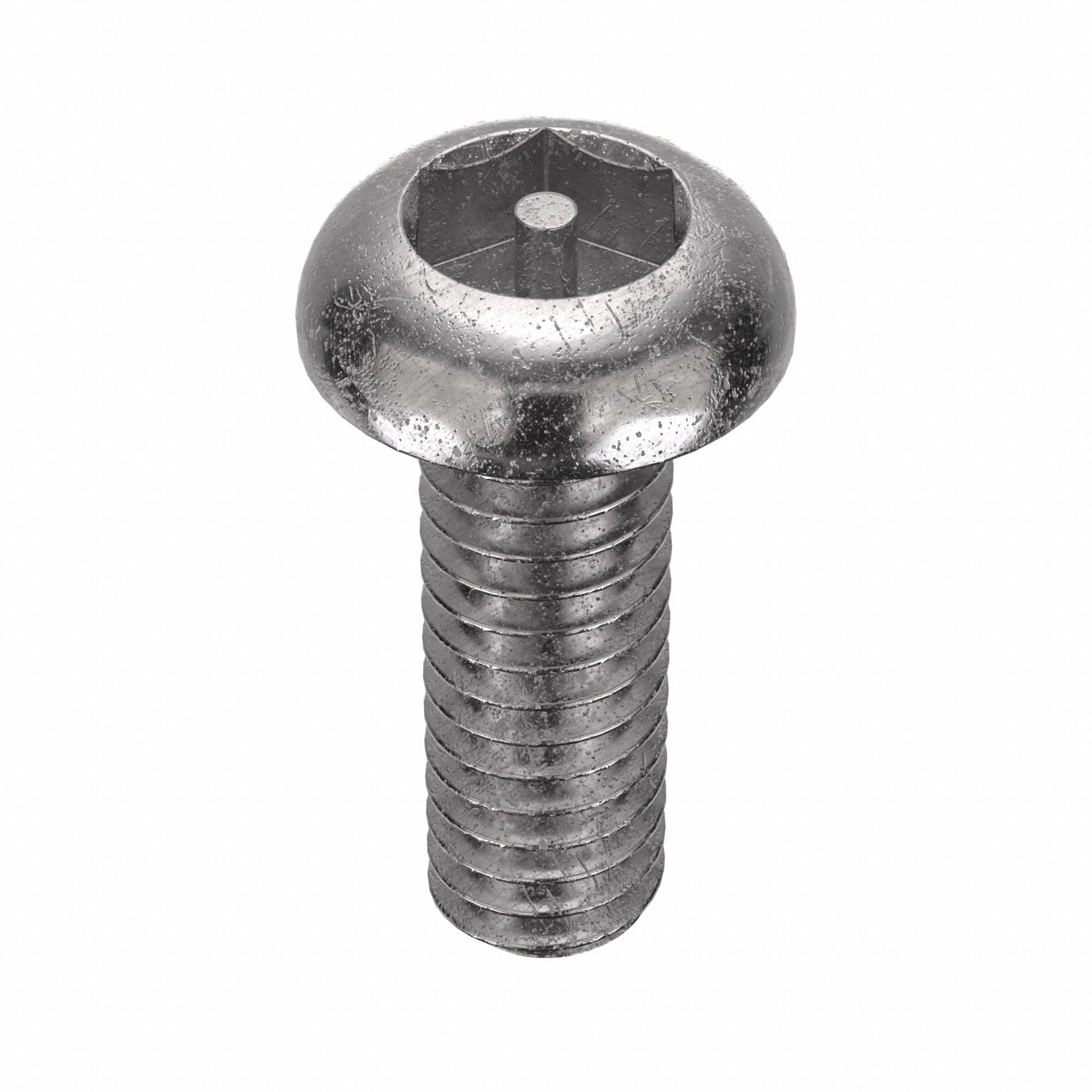 MACHINE SCREW, BUTTON, #8-32 THREAD SIZE, ½ IN L, 25 PK