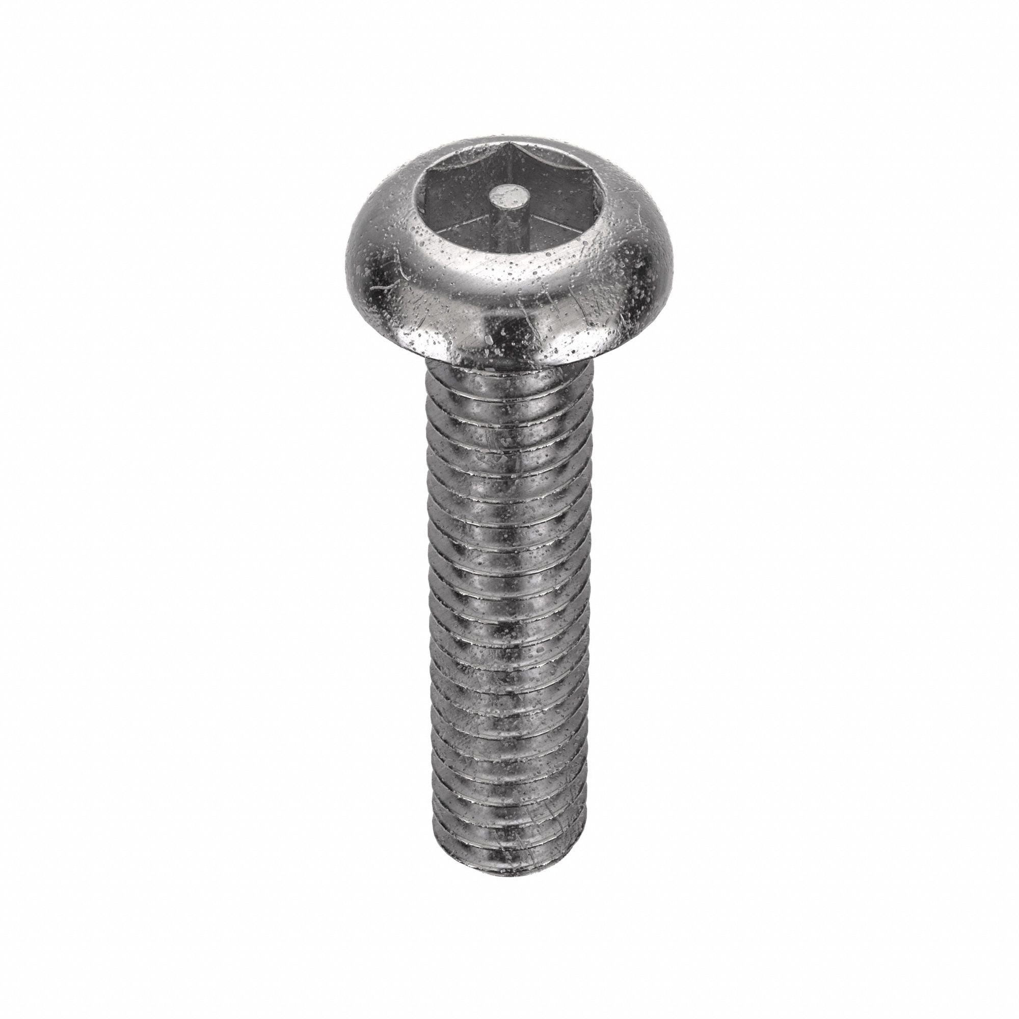 MACHINE SCREW, BUTTON, #8-32 THREAD SIZE, ¾ IN L, 25 PK