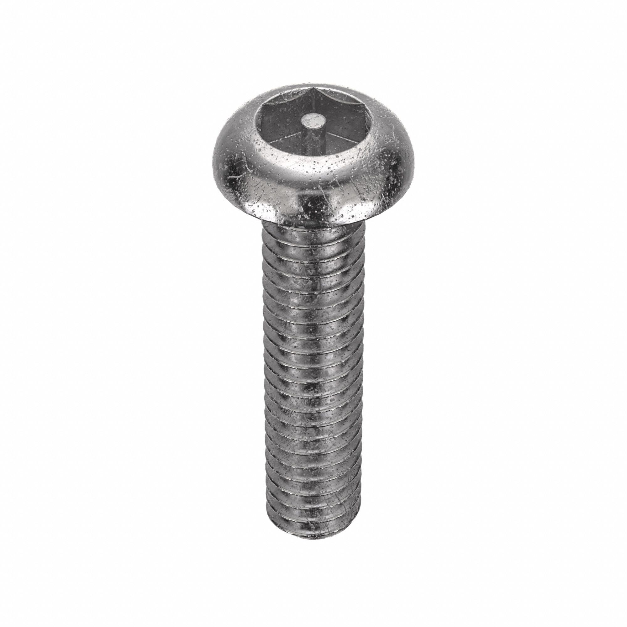 MACHINE SCREW, BUTTON, #8-32 THREAD SIZE, ¾ IN L, 25 PK