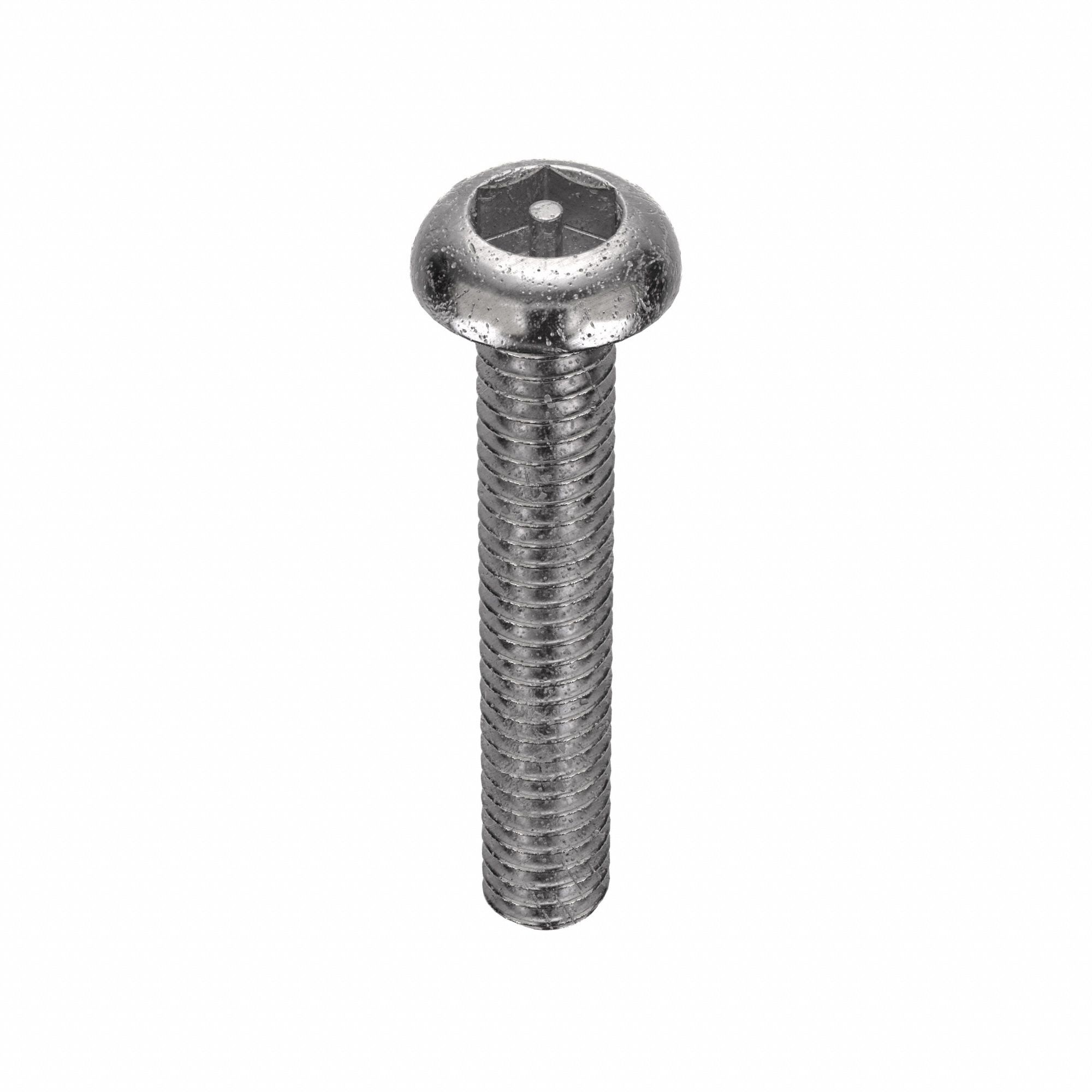 MACHINE SCREW, BUTTON, #8-32 THREAD SIZE, 1 IN L, 25 PK