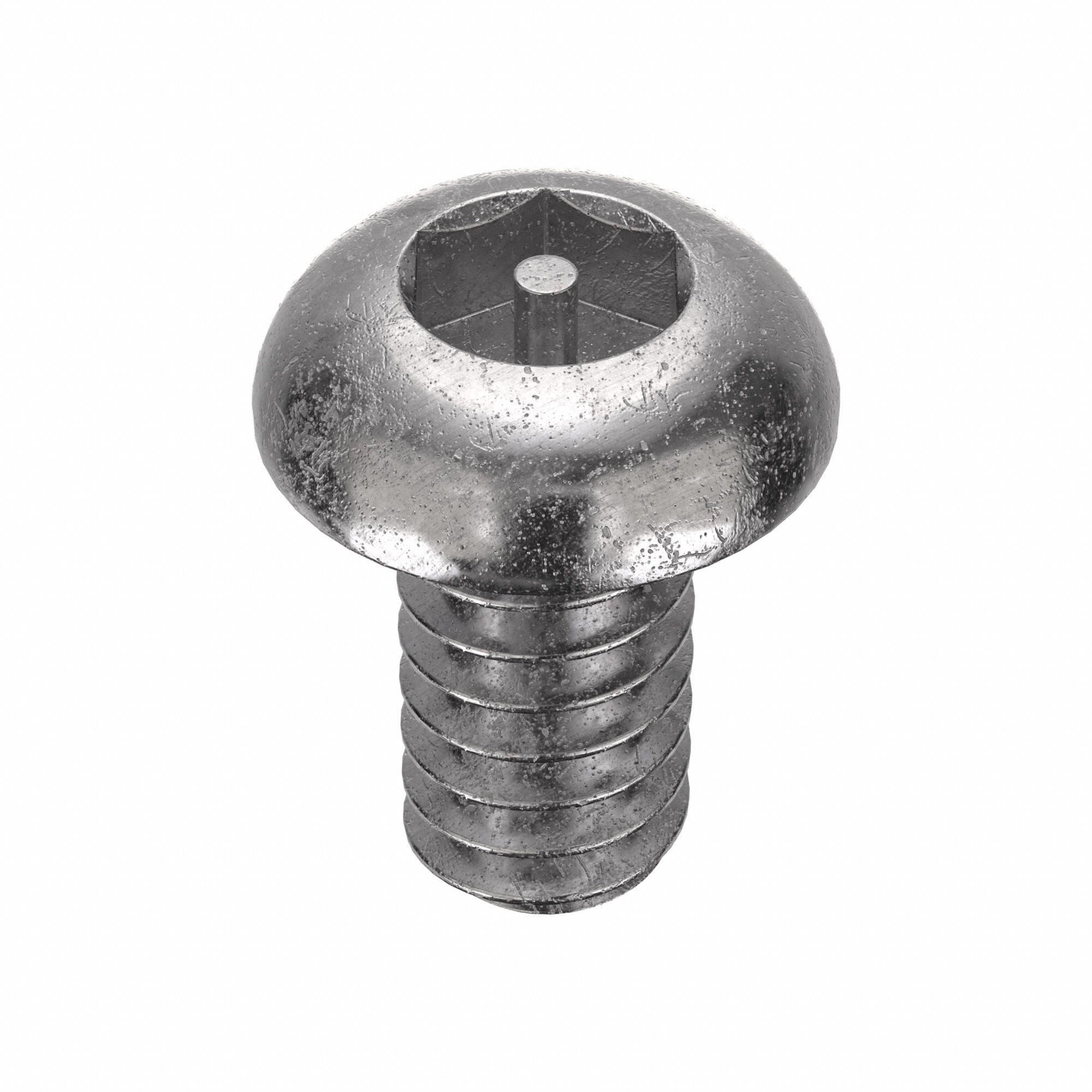 MACHINE SCREW, BUTTON, #10-24 THREAD SIZE, ⅜ IN L, 25 PK