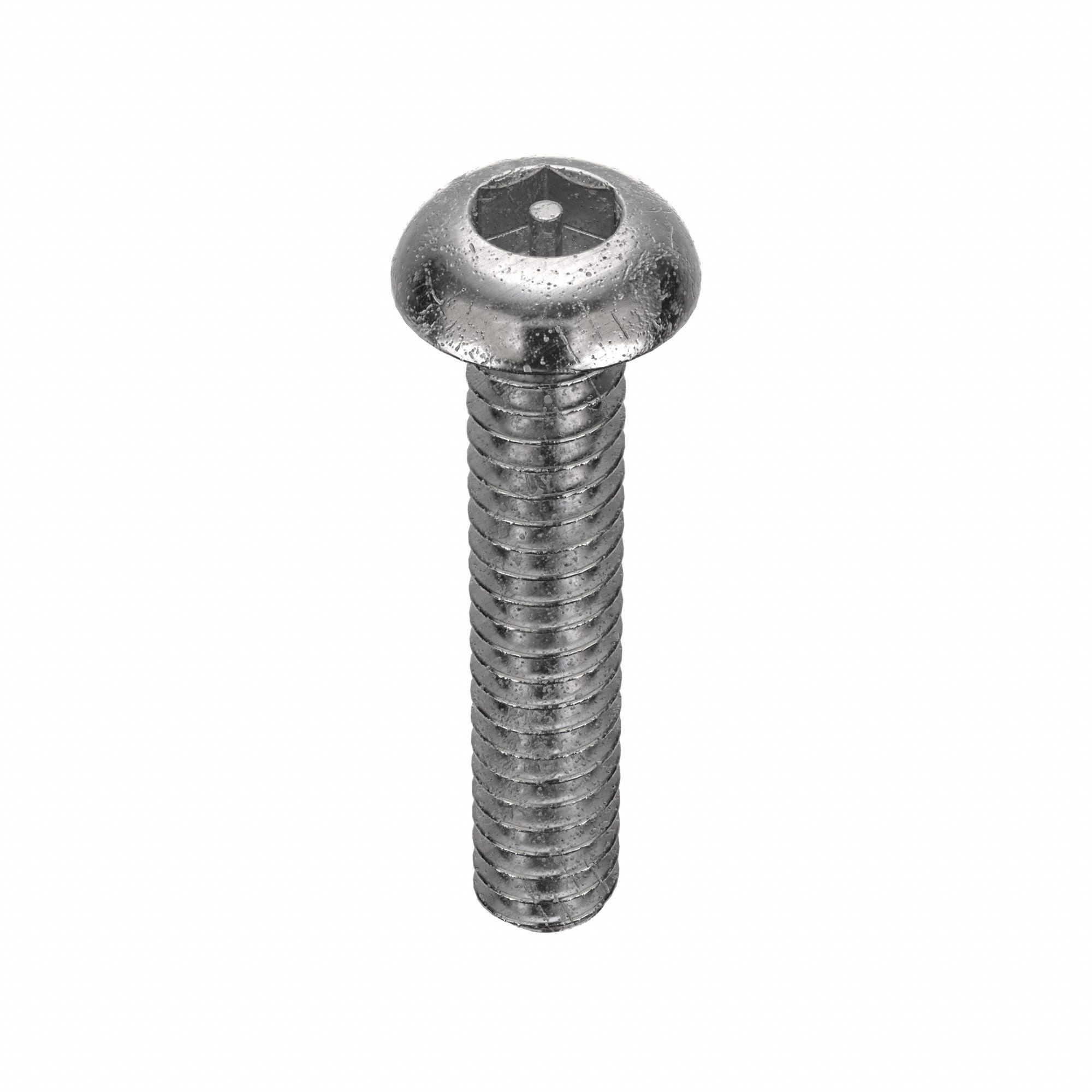 Mach Screw, Button, 10-24 x 1 L, PK25