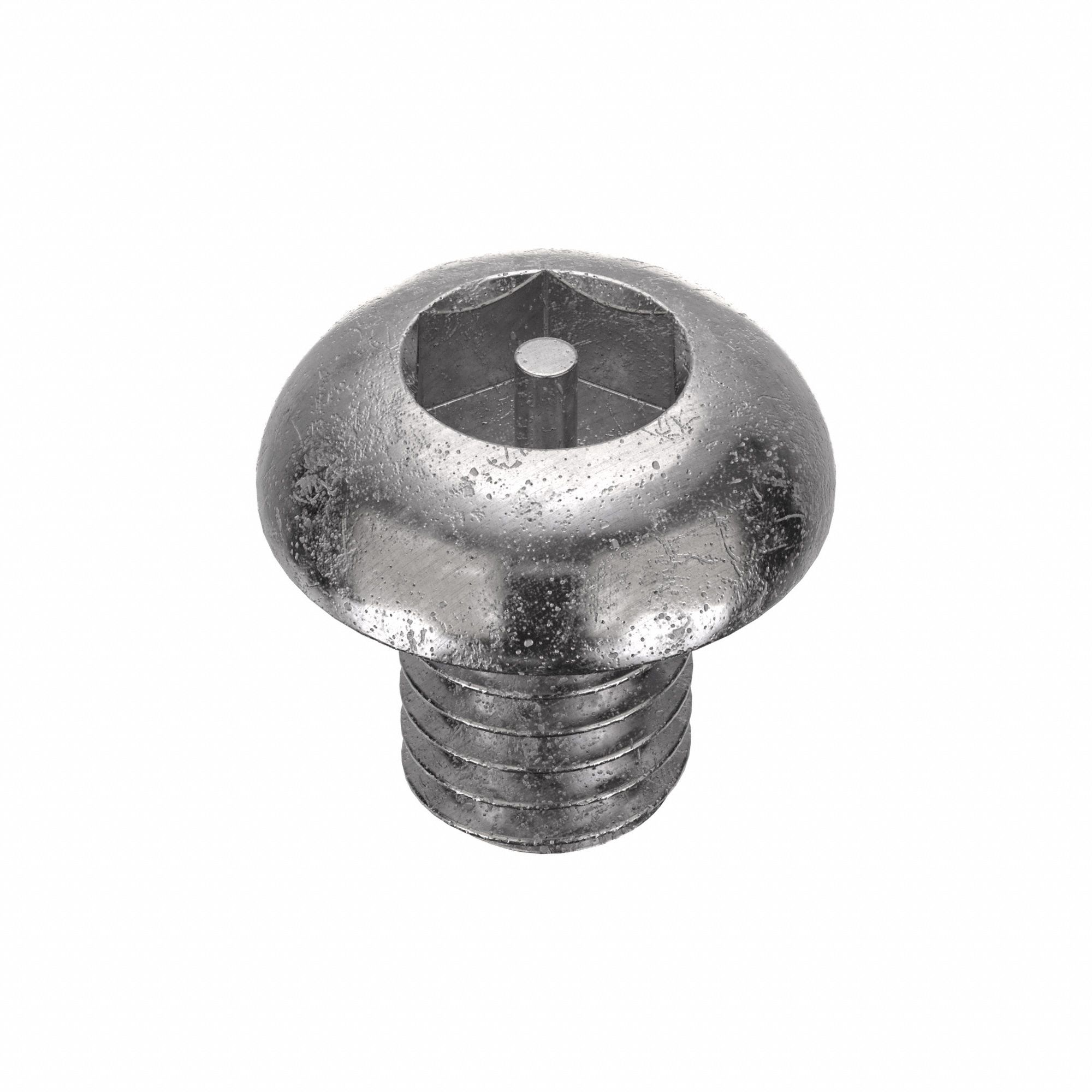 MACHINE SCREW, BUTTON, #10-32 THREAD SIZE, 1/4 IN L, 25 PK